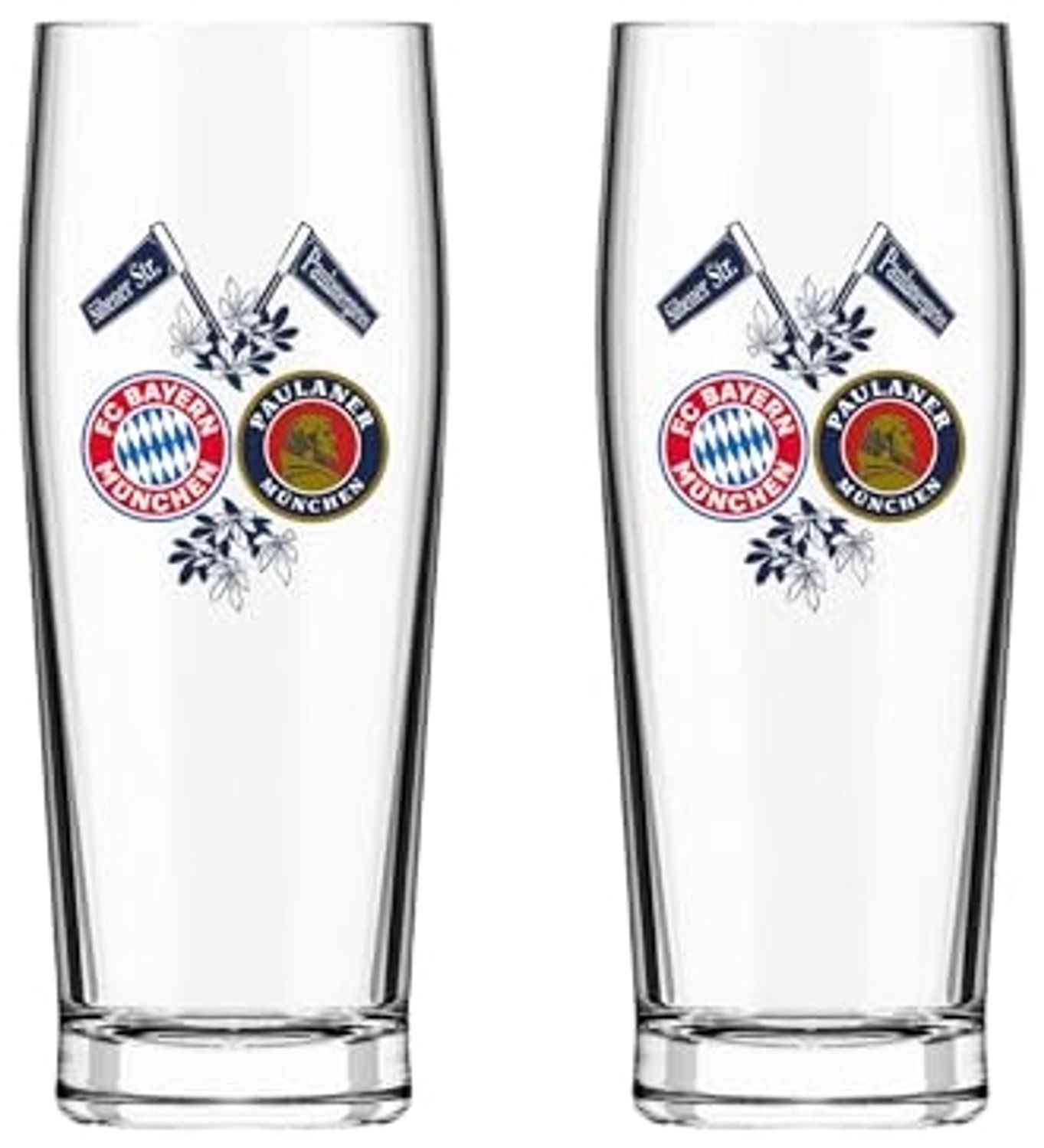 FC Bayern München Gläser-Set FC Bayern München Halbeglas I Bierglas I 2er-Set I Je 0,5 l, Glas Bild 1