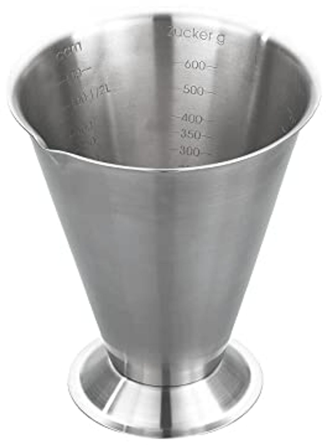 Messbecher 0,75L Edelstahl matt mit Fuß Bild 1