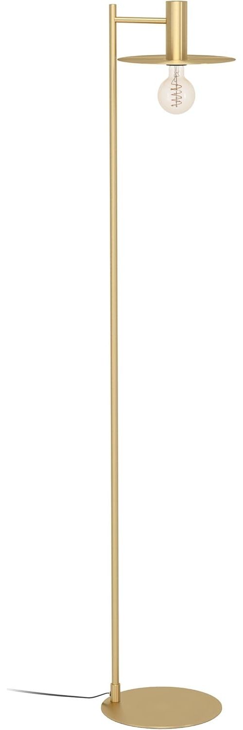 Eglo 900735 Stehleuchte ESCANDELL Stahl messing-gebürstet E27 1X40W L:27cm B:25cm H:156cm mit Fußtrittschalter Bild 1