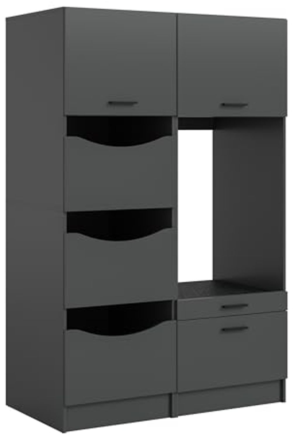 Waschmaschinenumbauschrank >Free< in Anthrazit - 126x195x68cm (BxHxT) Bild 1