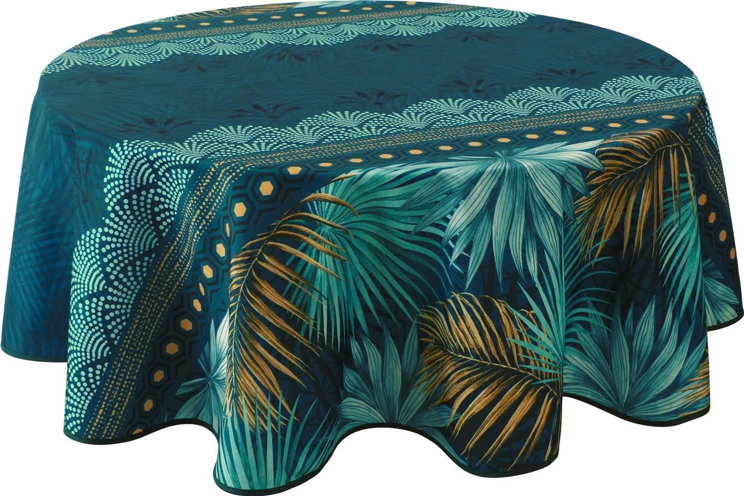 Le linge de Jules Paraiso Tischdecke, schmutzabweisend, rund, 160 cm Bild 1
