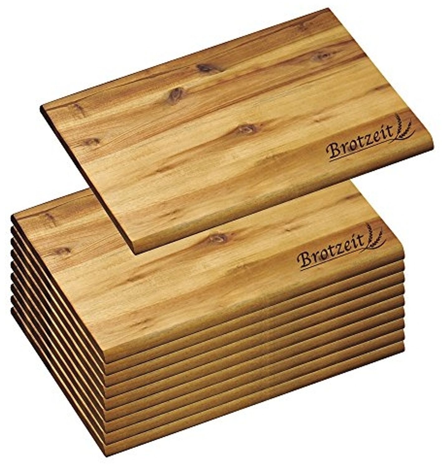 KESPER Brotzeitbrett aus Akazienholz mit Einbrand - Motiv Brotzeit / Vesperbrett / Brotzeitbrett Bild 1