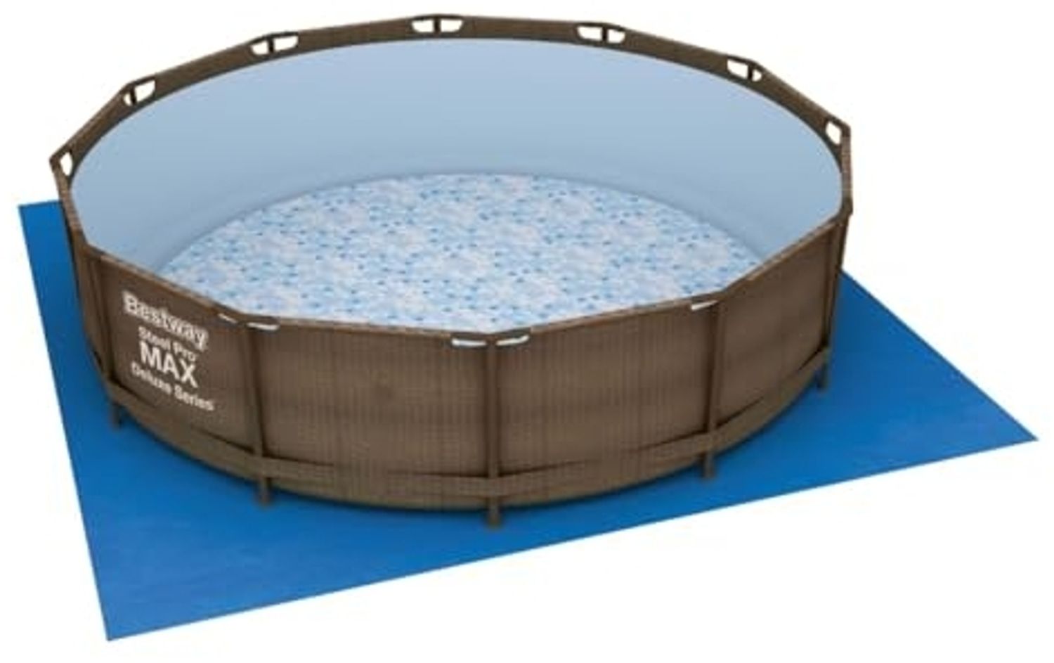 Bestway PE-Bodenplane 396x396 cm, blau, quadratisch Bild 1