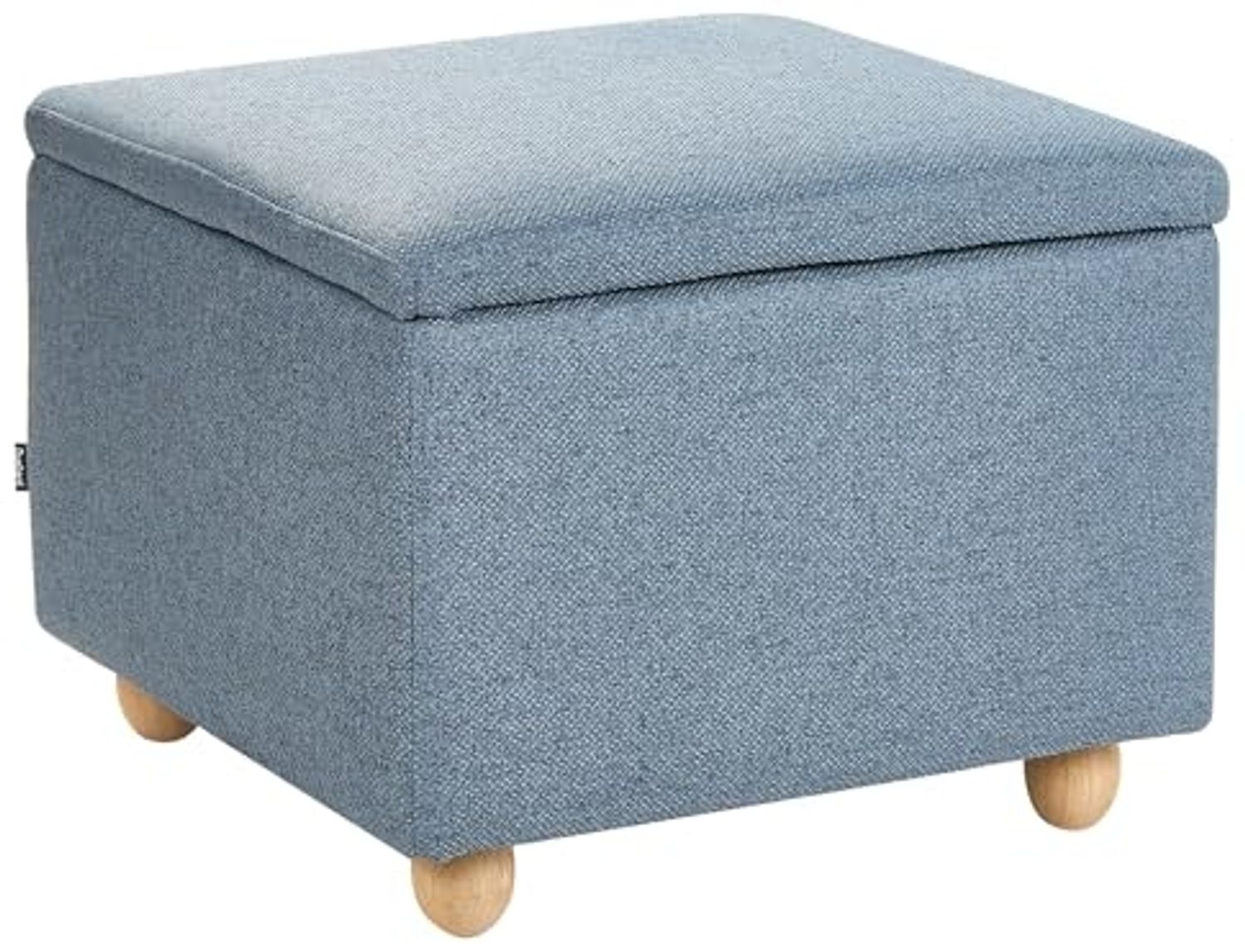 Pouf mit Stauraum FERNDALE Stoff Blau Bild 1