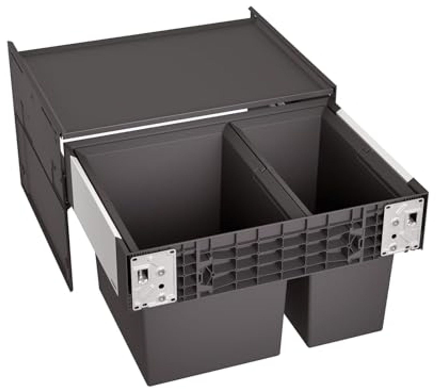 BLANCO 526203 SELECT II 60/2 Abfallsystem 49 (1x 30 u. 1x19) Liter für 60 cm Schrankbreite / Frontanbindung Bild 1