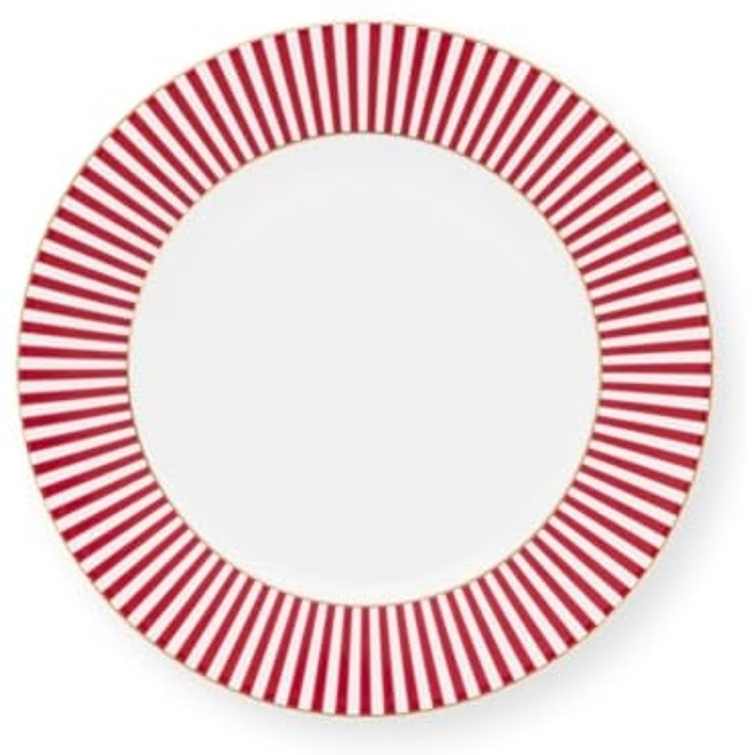 PiP Studio Frühstücksteller Dessertteller Royal Stripes Dark Pink (17 cm) Bild 1
