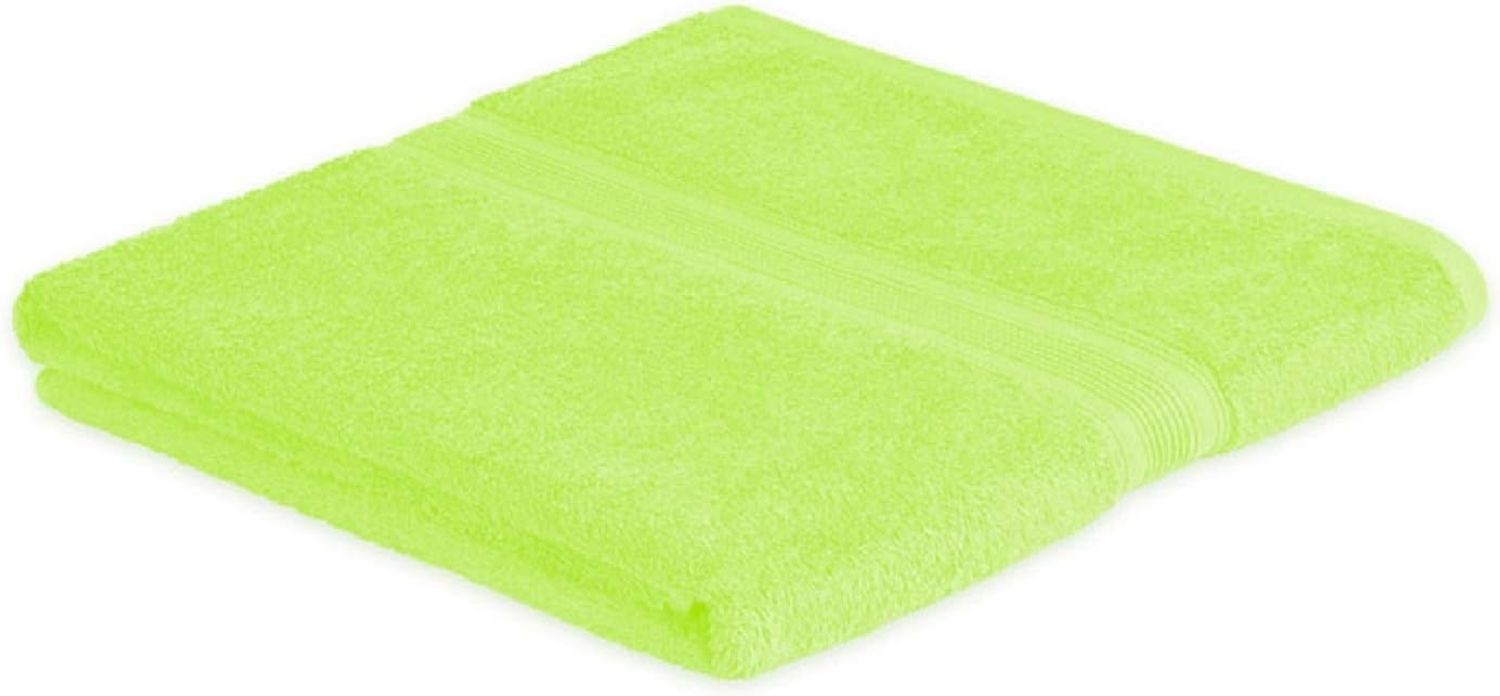 Exklusiv Heimtextil Badetuch Frottier 500 g/m² 100 x 150 cm Apfelgrün Bild 1