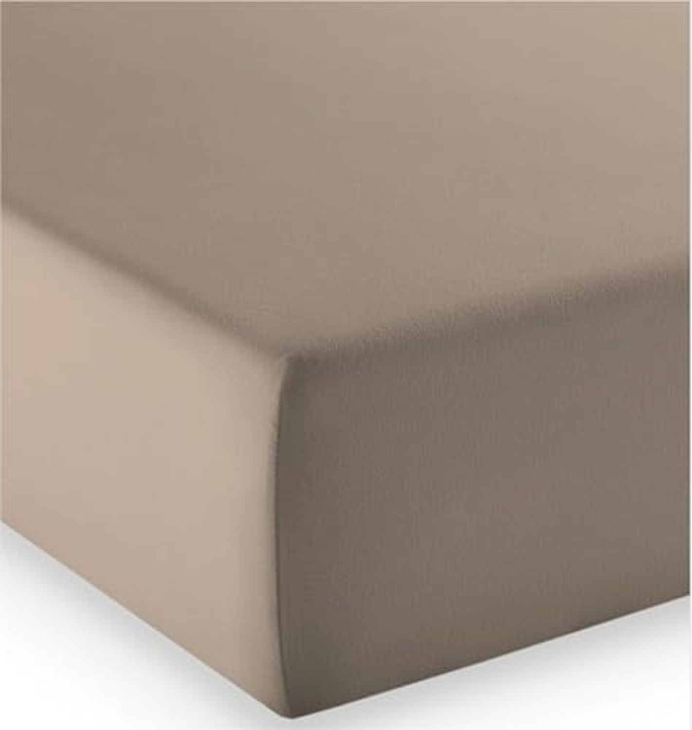 fleuresse Mako-Jersey-Spannlaken Comfort Farbe Taupe 9042 Größe: 200x200 cm Bild 1
