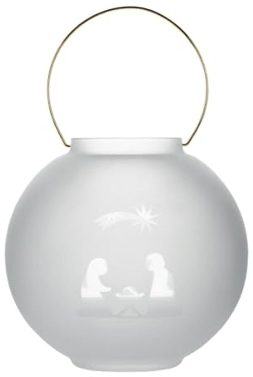 Räder Gefrostetes Glaswindlicht Krippe D. 18cm H. 17cm Bild 1