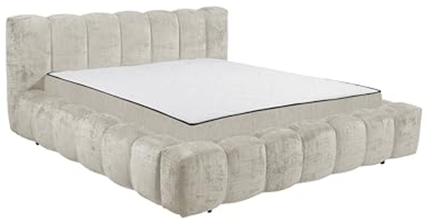Polsterbett >BEXLEY 9Z< 180x200 cm Liegefläche, Bezug in taupe - 226x103x245cm (BxHxT) Bild 1