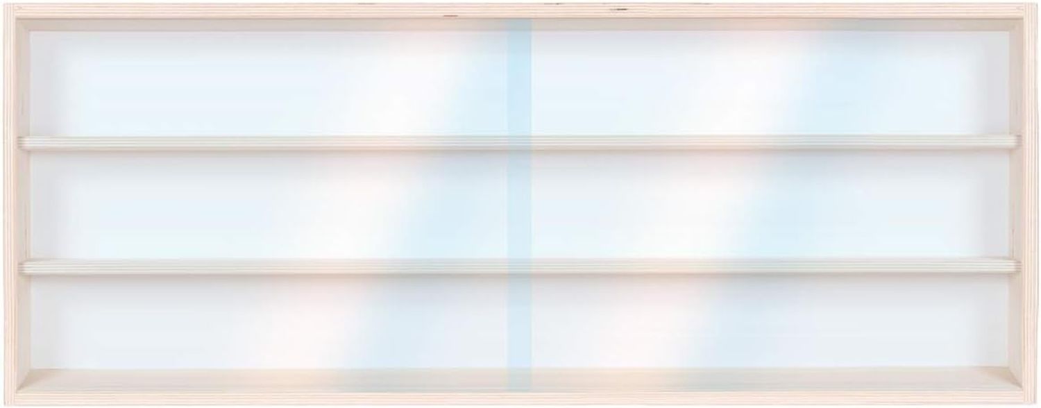 Vitrine Setzkasten Hängevitrine V-80. 3a Sammlervitrine mit Spur - 80 x 30 x 8,5 - H0 & N Regal 80 cm 3 Ebenen mit Nuten von Alsino Bild 1