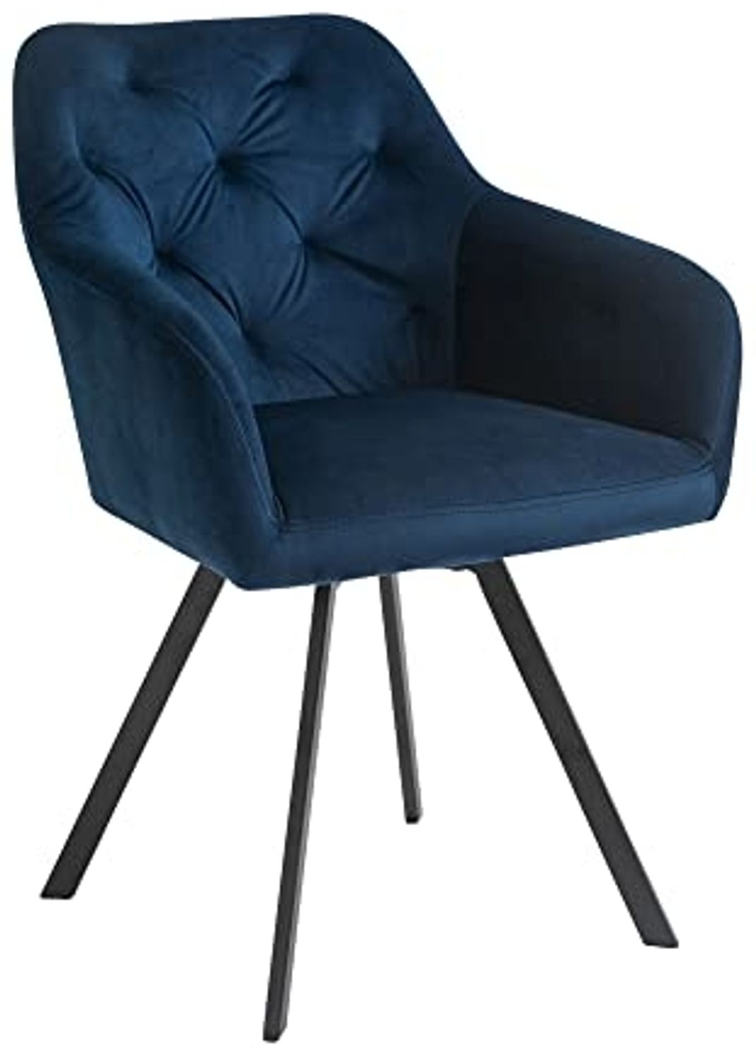 Esszimmerstuhl mit Armlehnen Drehbar Blau Bild 1