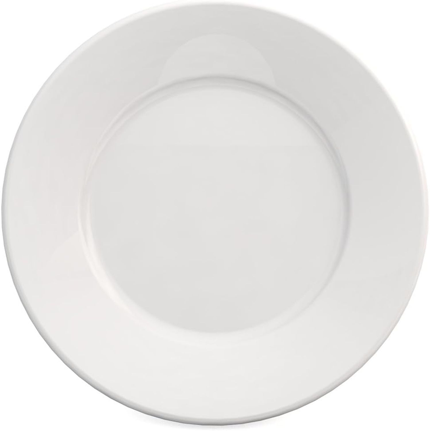 Ornamin Teller flach Ø 19,5 cm weiß, Melamin hochwertiger, stabiler Kunststoffteller robustes Alltags-Geschirr, Camping, Picknick, Gemeinschaftsverpflegung Dessertteller, Frühstücksteller Bild 1