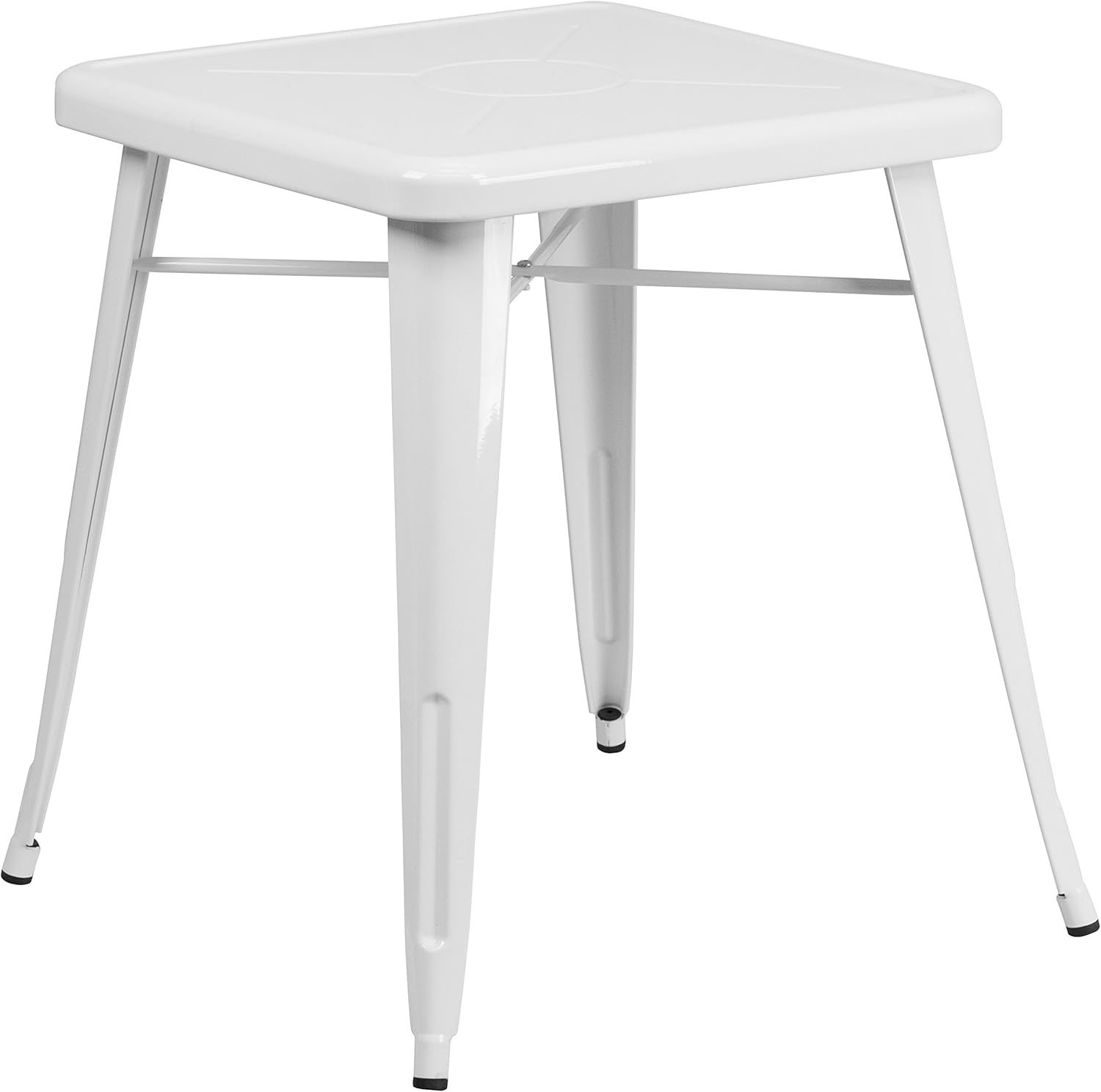 Flash Möbel quadratisch Indoor-Outdoor Tisch, Metall, weiß, 64.77 X 63,5x15,24 cm Bild 1