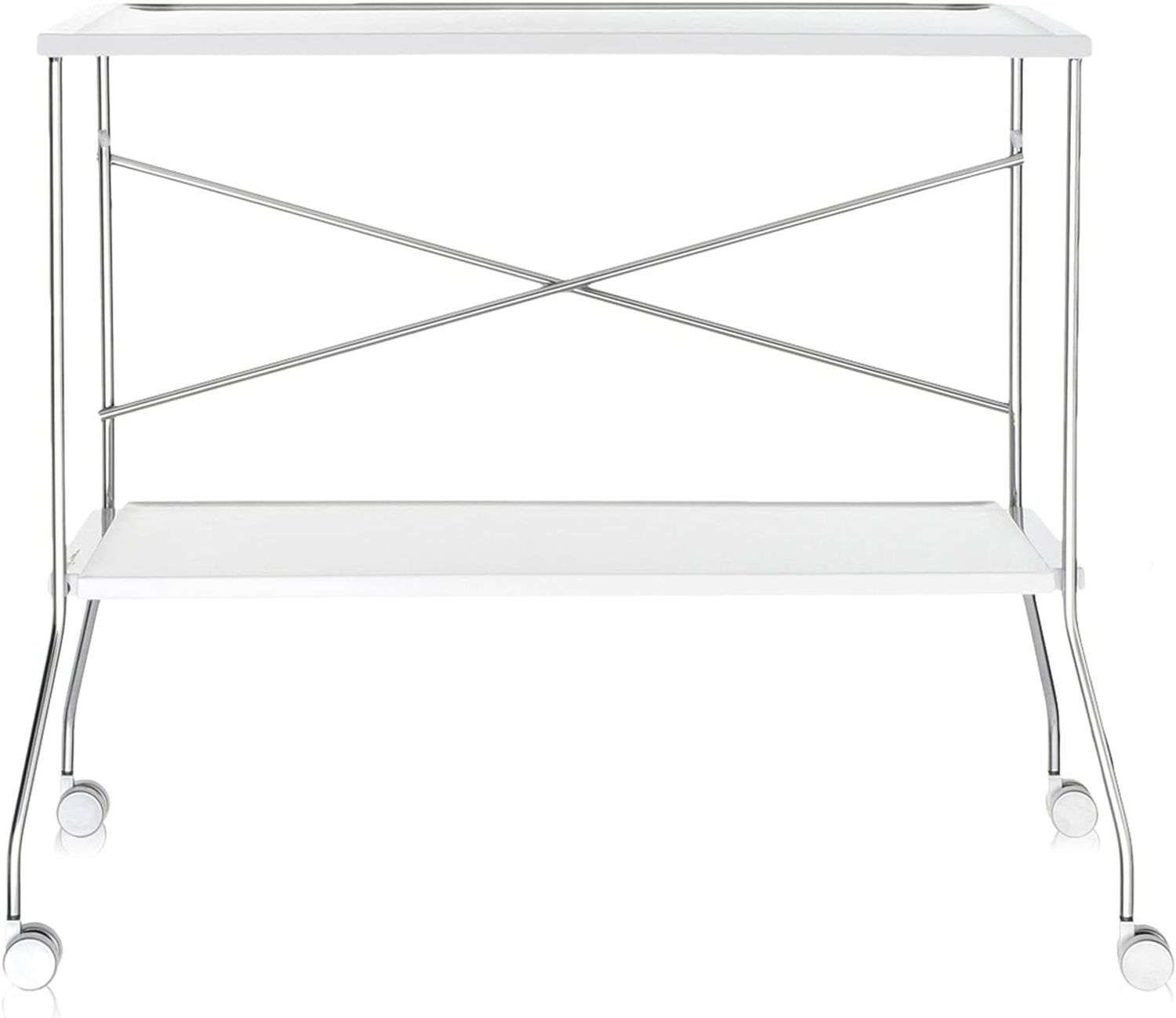 Kartell Flip Servierwagen, Plastik, dunkel weiß, 42 x 72 x 80 cm Bild 1