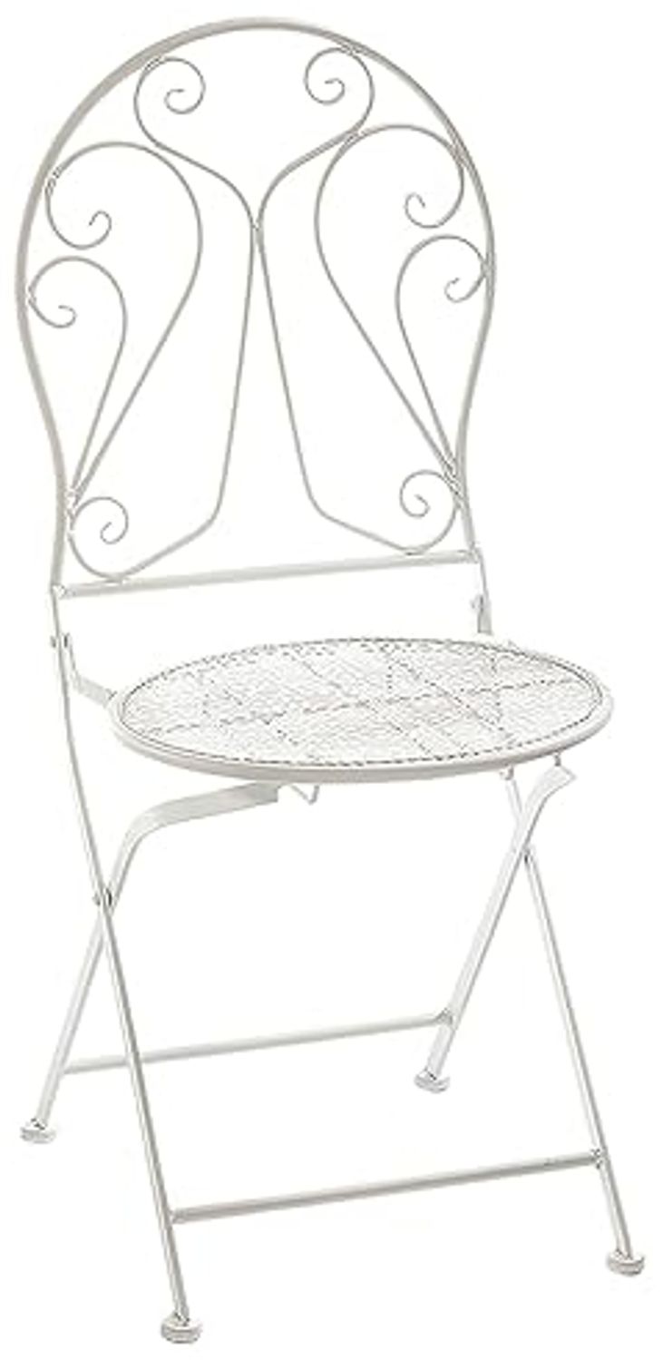 Kobolo 4-Fußstuhl Klappstuhl aus Metall in der Farbe weiß H 94 cm (Tisch verfügbar, 1 St) Bild 1
