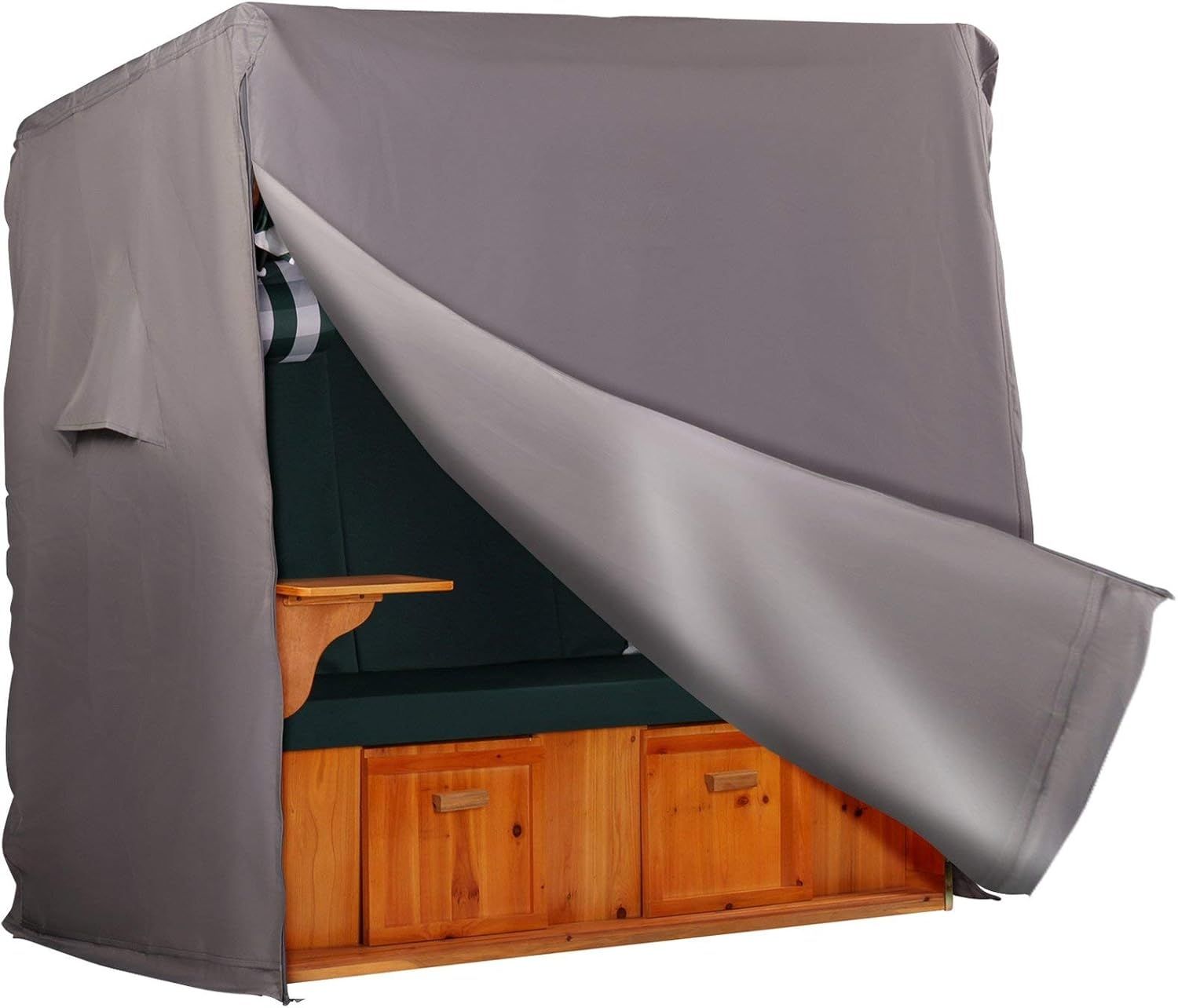Strandkorb Hanse Premium Schutzhülle grau XL 155 x 150 x 85 cm Bild 1