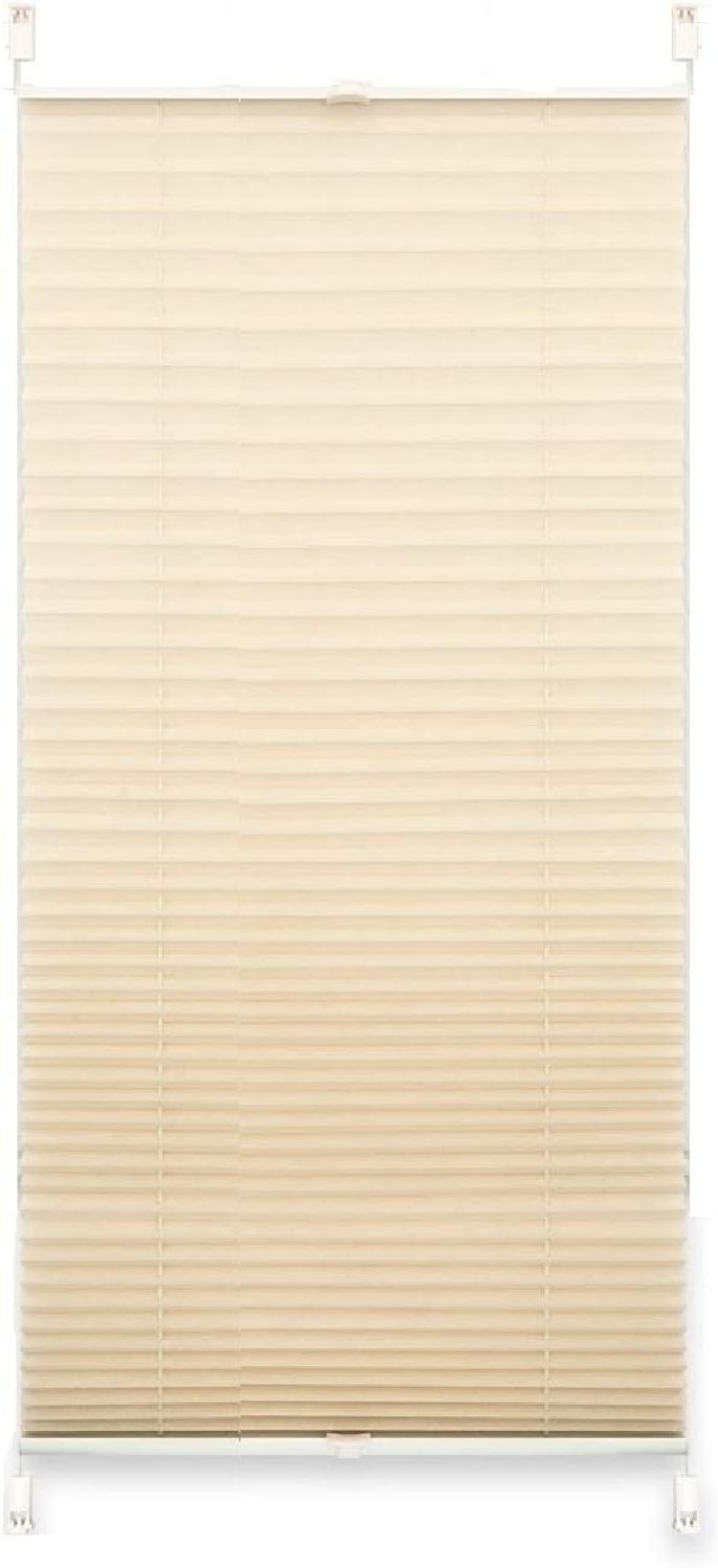 Marke Plissee 55 x 140 cm beige crash Bild 1