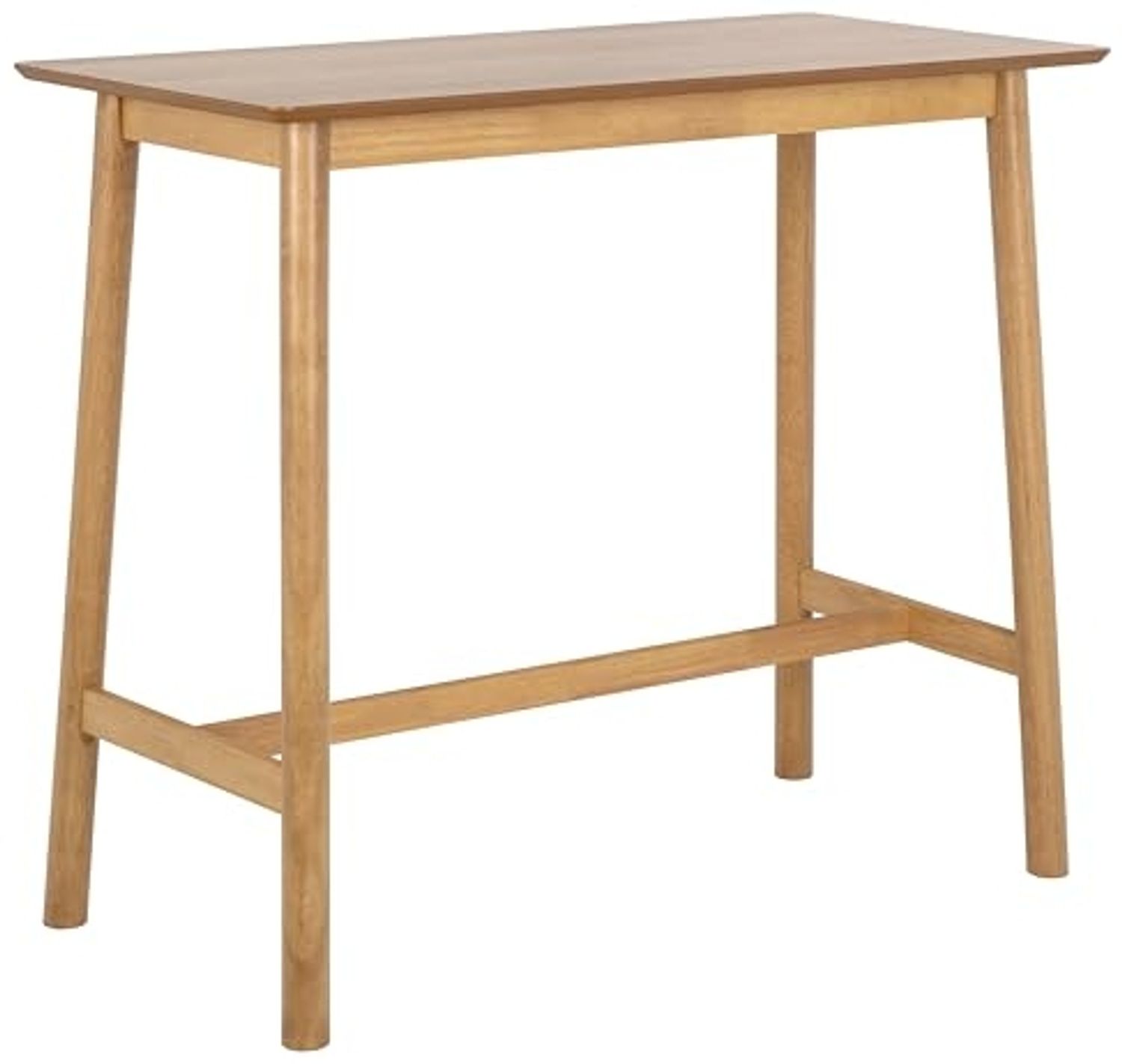 AC Design Furniture Bobby rechteckig Bartisch, Tischplatte matt Eiche SH Lack Furnier, Gestell matt Eiche gebeizt SH Lack Rubberwood mit fussstütze, 120 x 60 x 105 cm Bild 1