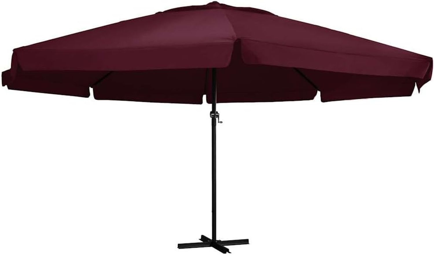 vidaXL Sonnenschirm mit Aluminium-Mast 600 cm Bordeauxrot 47374 Bild 1
