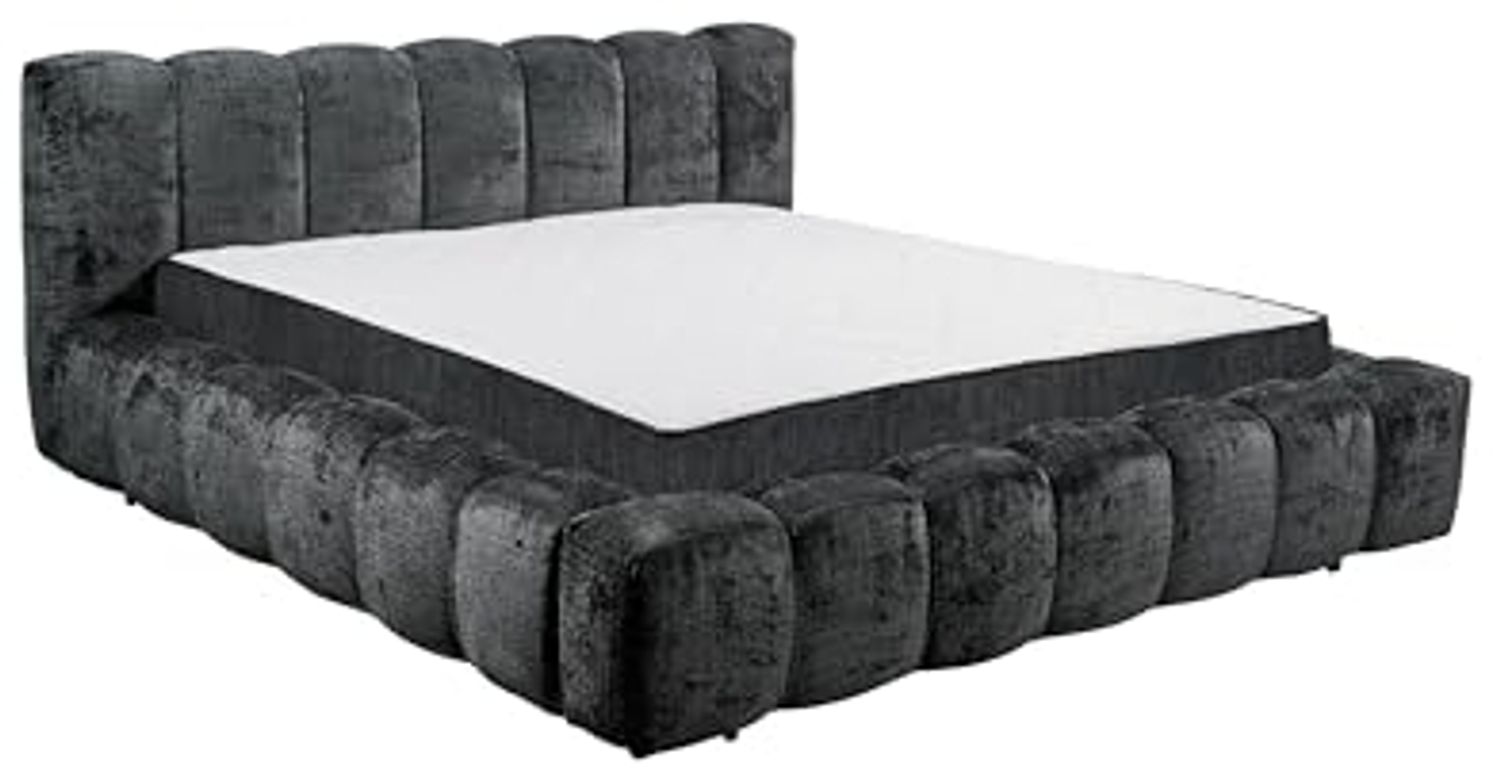 Polsterbett >BEXLEY 9Z< 180x200 cm Liegefläche, Bezug in black - 226x103x245cm (BxHxT) Bild 1