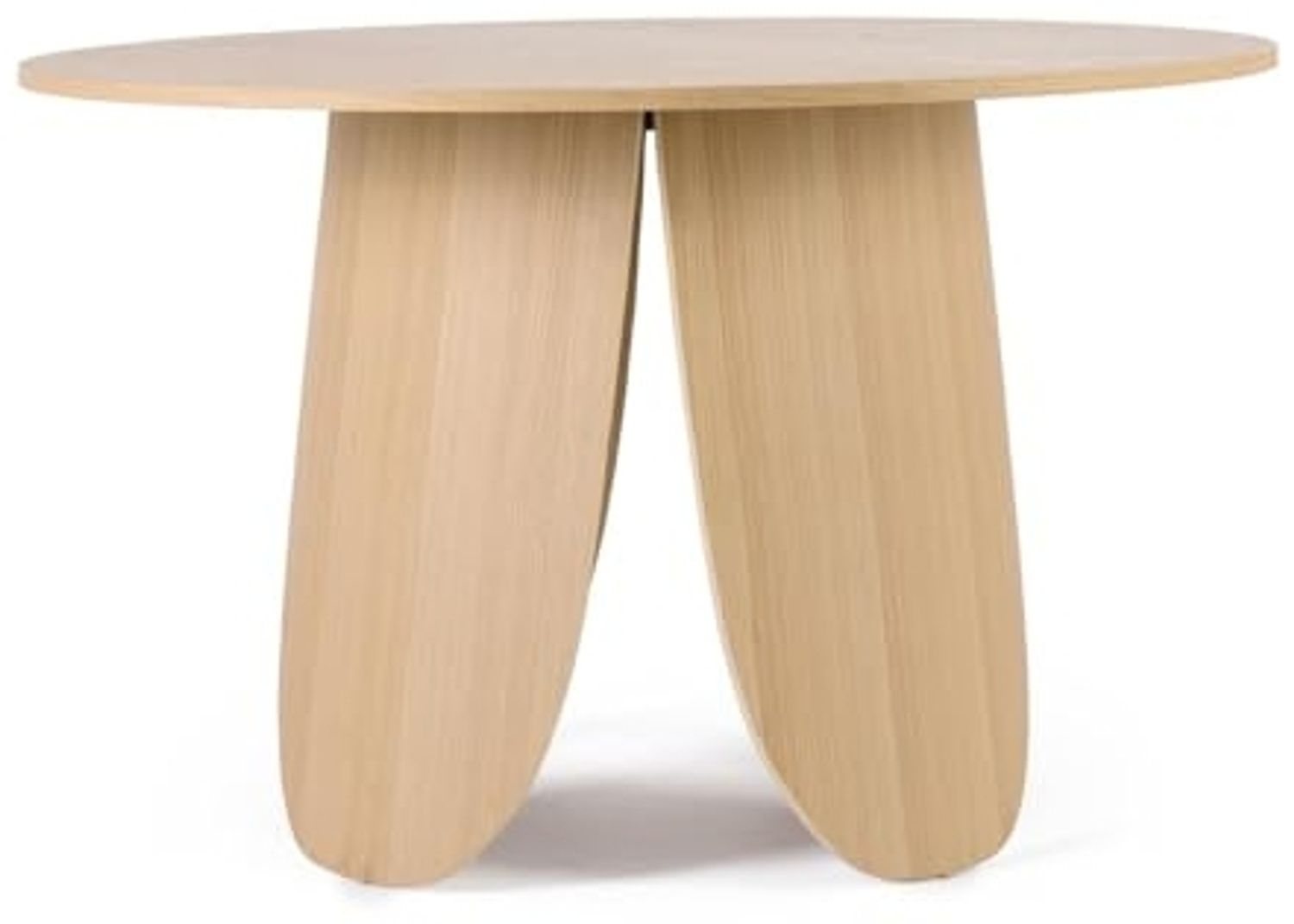 Esstisch Nydorl aus MDF, modern und rund, naturfarben, Ø 120 cm, für 3–4 Personen Bild 1