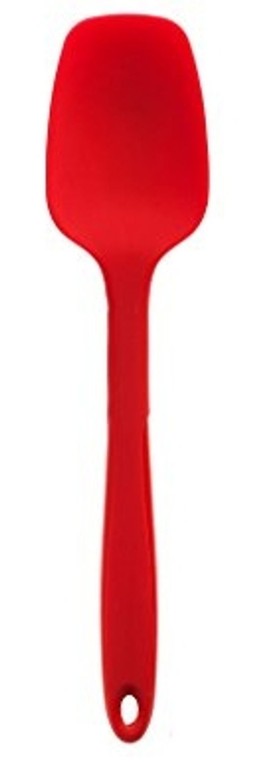 Silikon Teigschaber-Löffel Klein, rot, Länge: 20,5 cm Bild 1