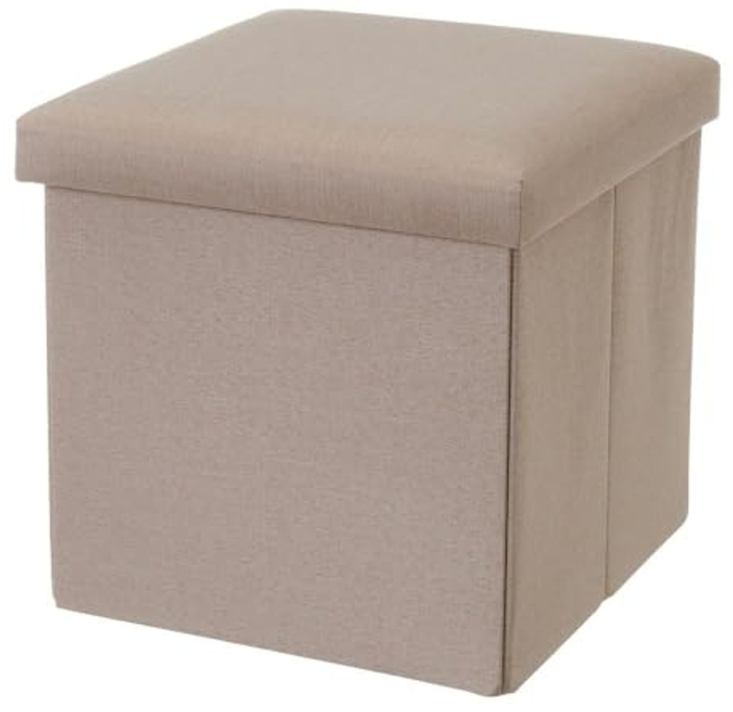 Faltbarer Sitzsack aus MDF und Stoff in Taupe Bild 1