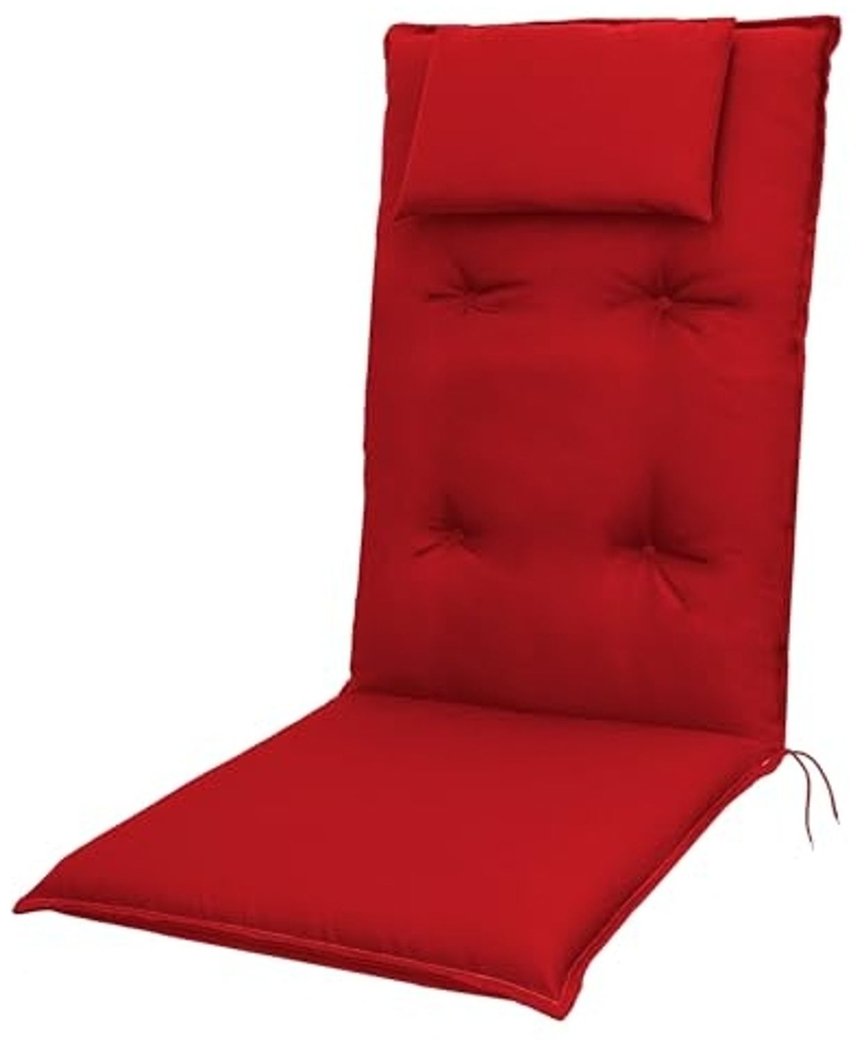 Doppler 8833 Hochlehner Gartenstuhl Auflagen 8cm Kopfkissen rot Bild 1