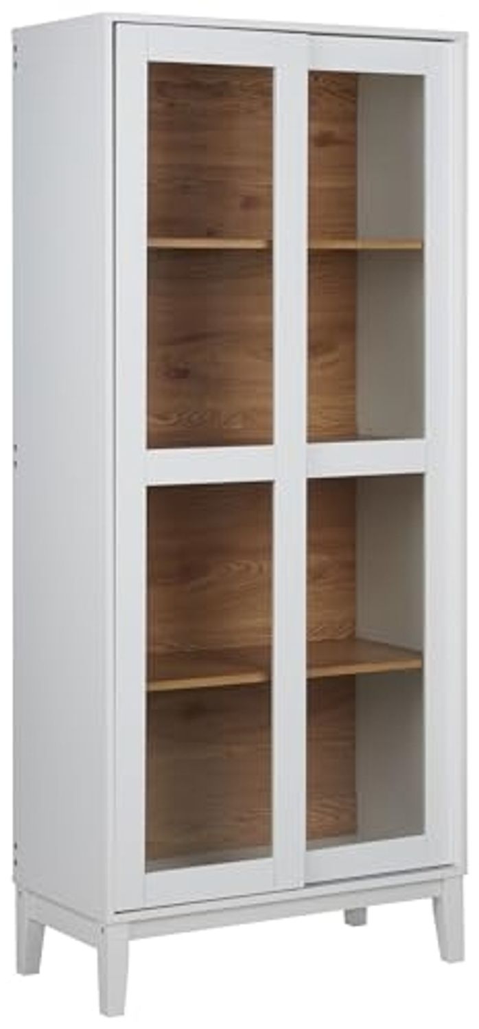 Beliani 'RUMSON' Vitrine, Weiß, 183 x 40 x 80 cm Bild 1