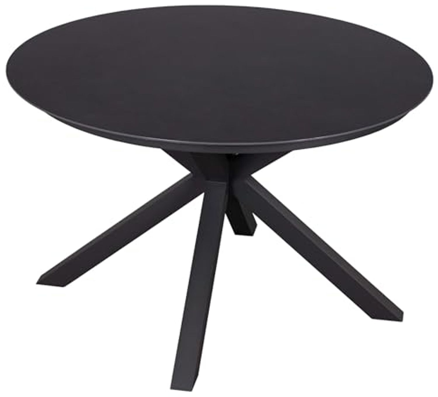MR. DEKO Gartentisch rund Malaga 120cm Keramik Aluminium Anthrazit, wetterfest & kratzfest (Mit X-Gestell & Keramik-Tischplatte – stilvoller Esstisch für Outdoor, 1-St), Wetterfest & modern – Tisch Höhe anpassbar, pflegeleicht Bild 1