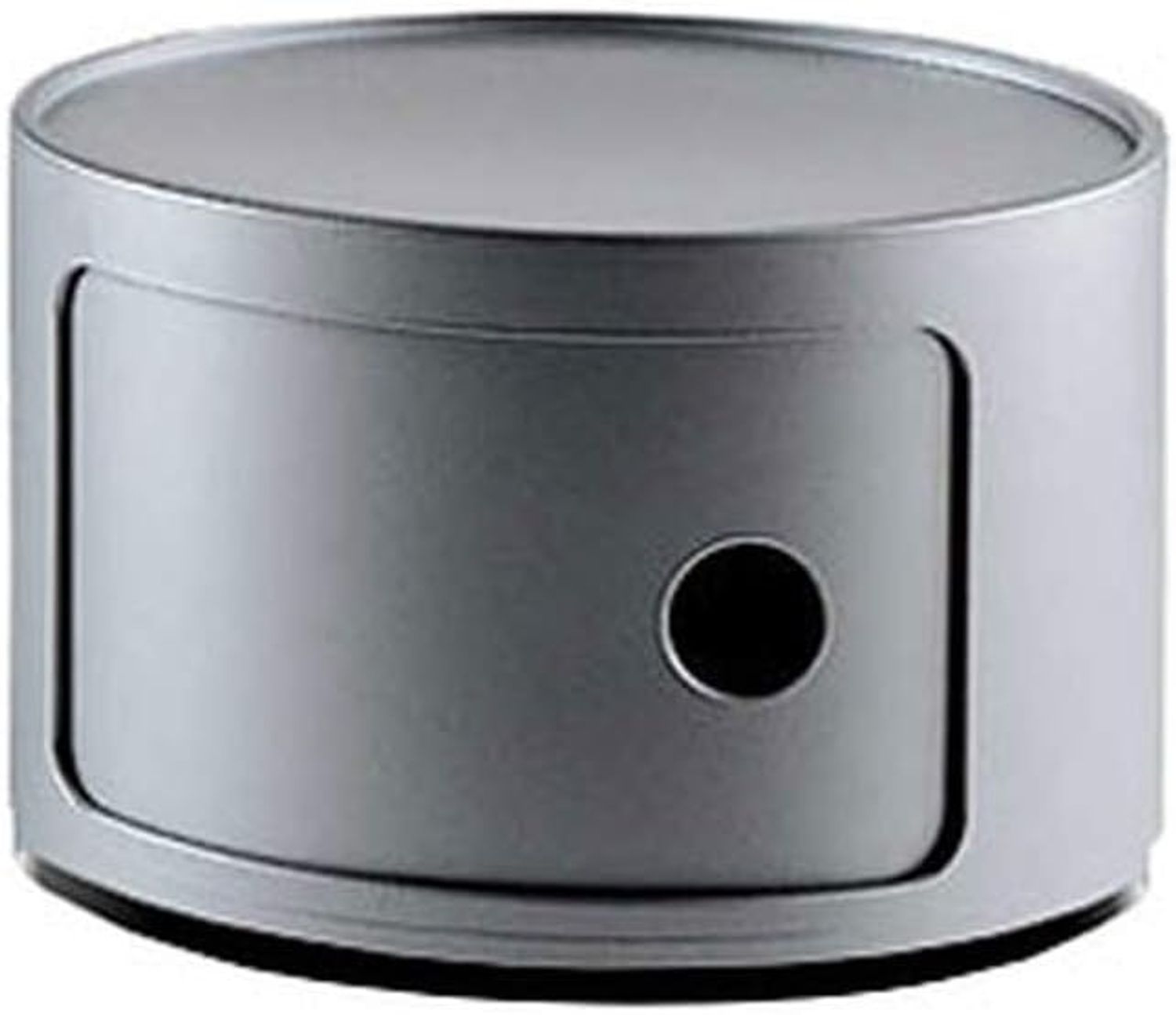Kartell 4953SI Baukastenelement Componibili rund undurchsichtig Durchmesser 42x23,5 cm ABS, silber Bild 1