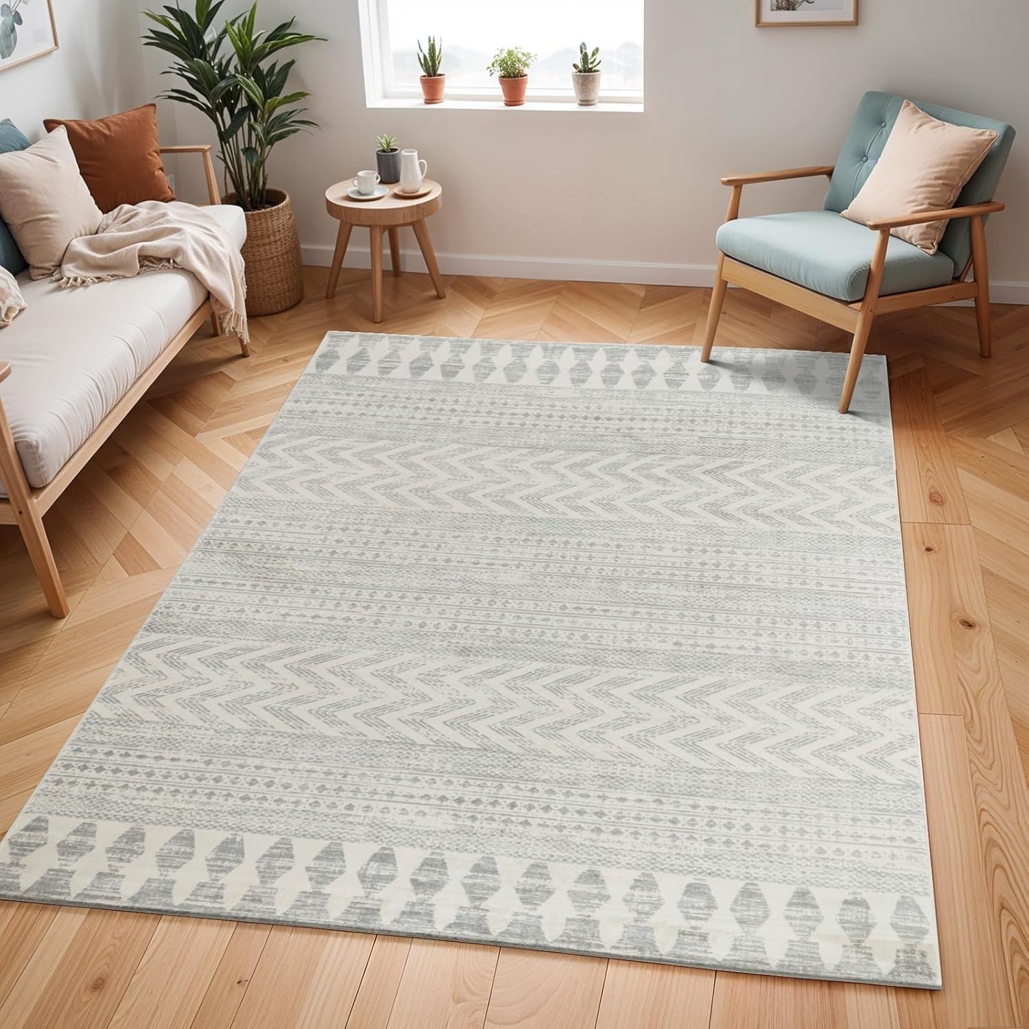 Surya LOUNA Teppich Off-Weiß 200 cm 274 cm 200x274 cm Bild 1