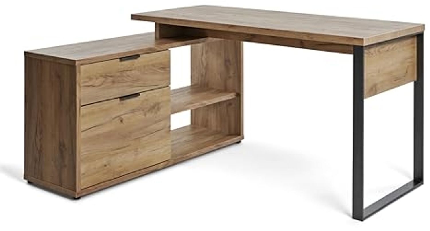 Jahnke Loop C 150 E Kerneiche/Anthrazit Schreibtisch, Engineered Wood, core Oak/Anthracite, One Size Bild 1