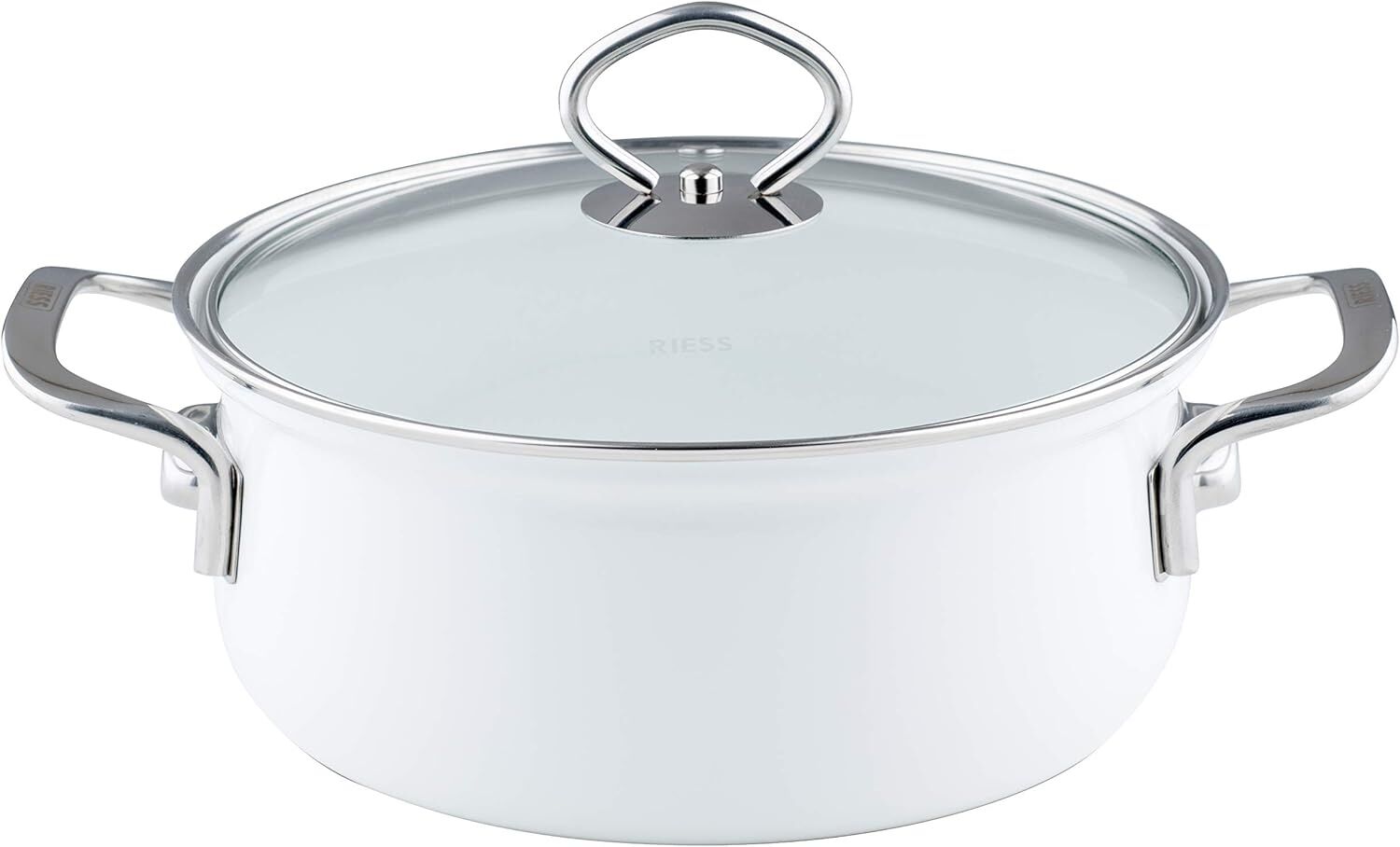 Riess Riess niedriger Topf mit Deckel 16cm Arcticweiss R0655033 Bild 1