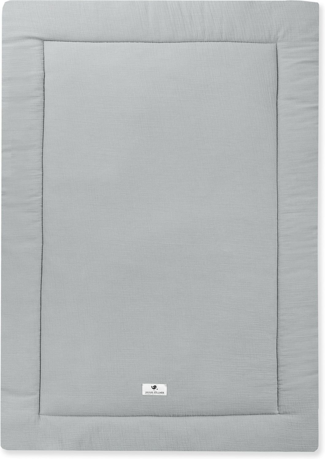 Julius Zöllner Krabbeldecke Musselin, 100% Musselin-Baumwolle / Füllung: Vlies aus 100% Polyester grau, 95/135 Bild 1