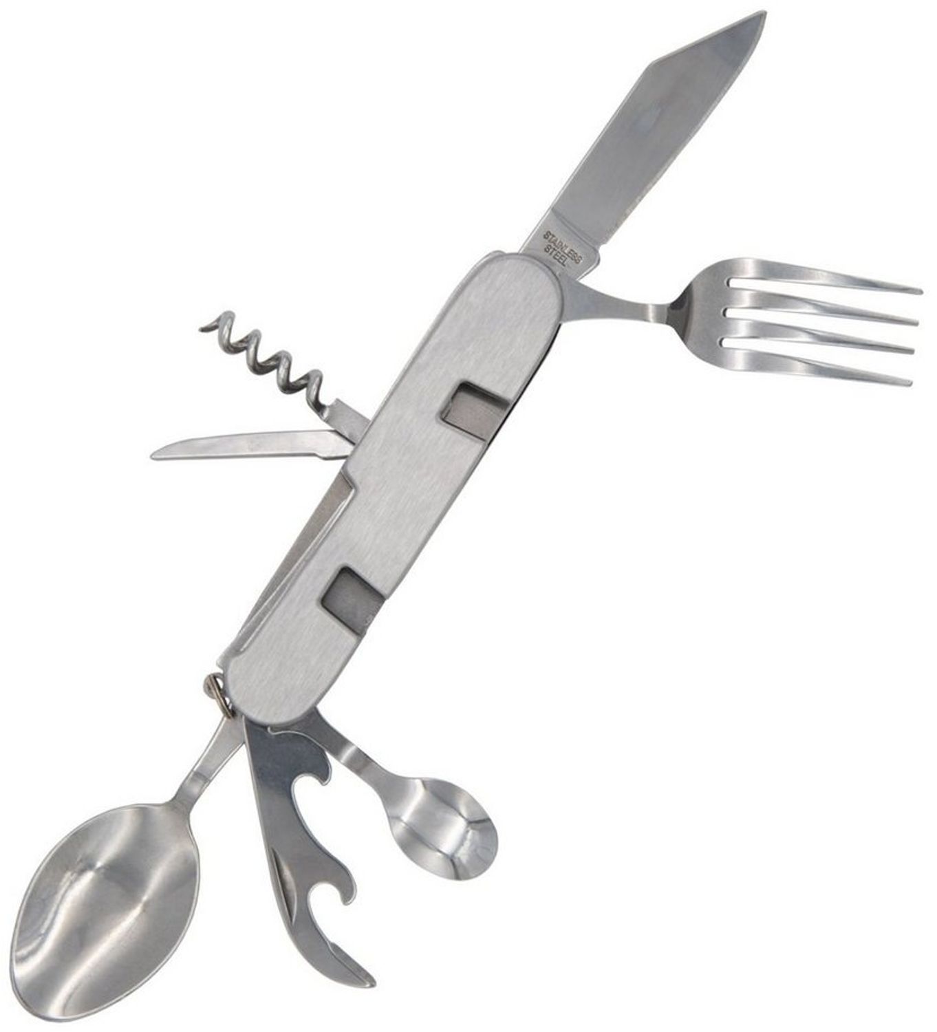 TSB Werk Besteck-Set Campingbesteck Camping Outdoor Essbesteck 7 in 1 (7-tlg), Feldbesteck, Survival, Klappbesteck Bild 1