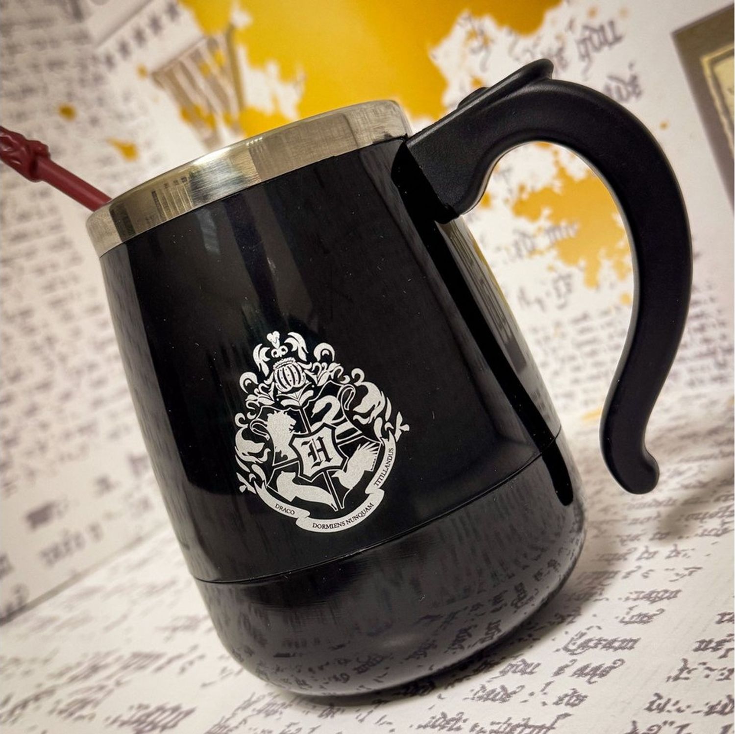 Harry Potter Tasse Selbstrührende Tasse mit Zauberstab (350 ml) Bild 1