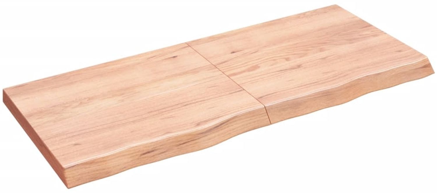 vidaXL Wandregal Hellbraun 140x60x(2-6) cm Massivholz Eiche Behandelt 363707 Bild 1