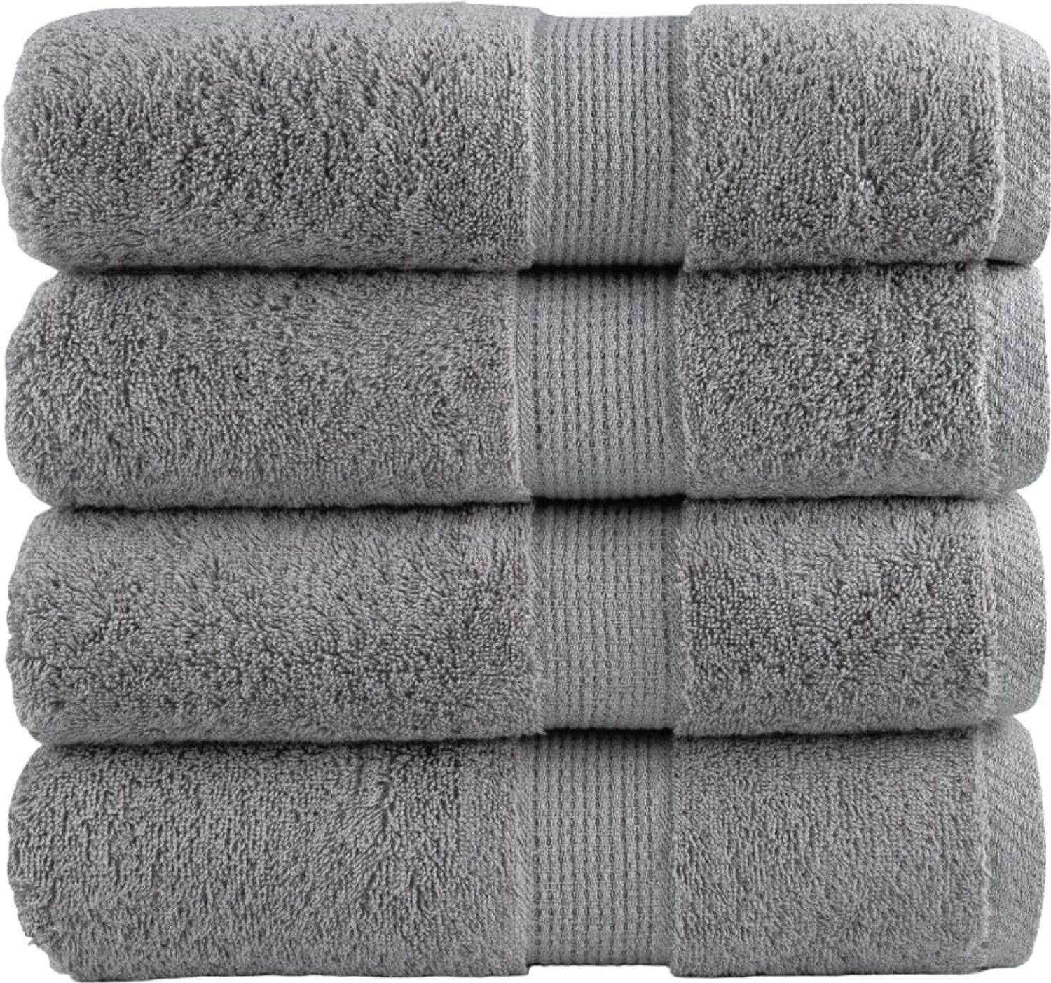 vidaXL Premium-Waschtücher SOLUND 4 Stk. Grau 30x30 cm 600 g/m² 137300 Bild 1