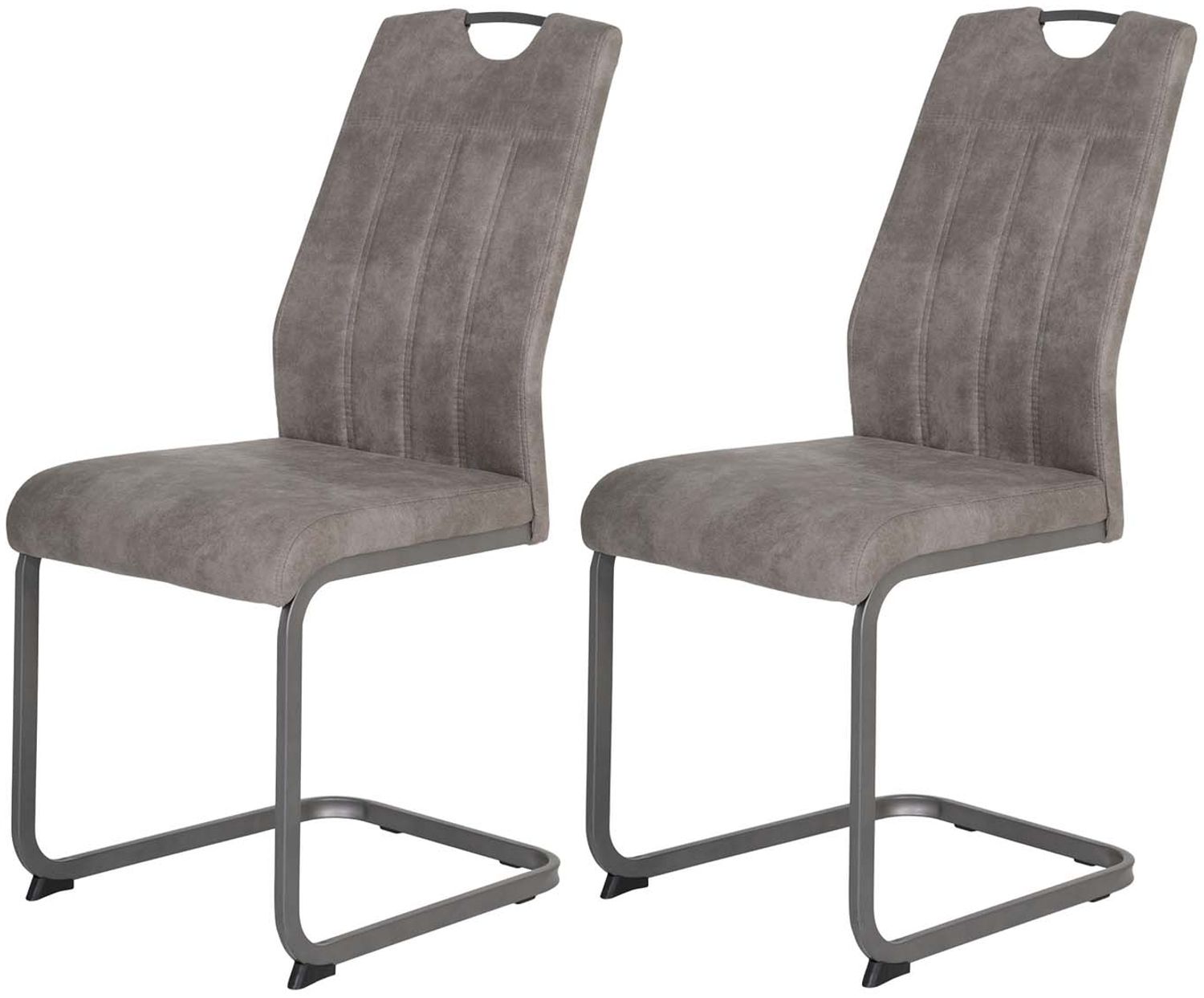2er Set Schwingstuhl Christina II - Vintage Grau Bild 1