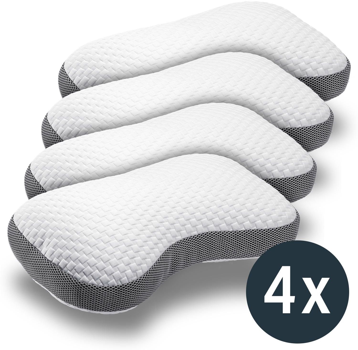 4 x Sleezzz Premium Viskoelastik Kontur Kissen Schmetterling 36x60 cm mit hautsympathischem Doppeltuch-Bezug Bild 1