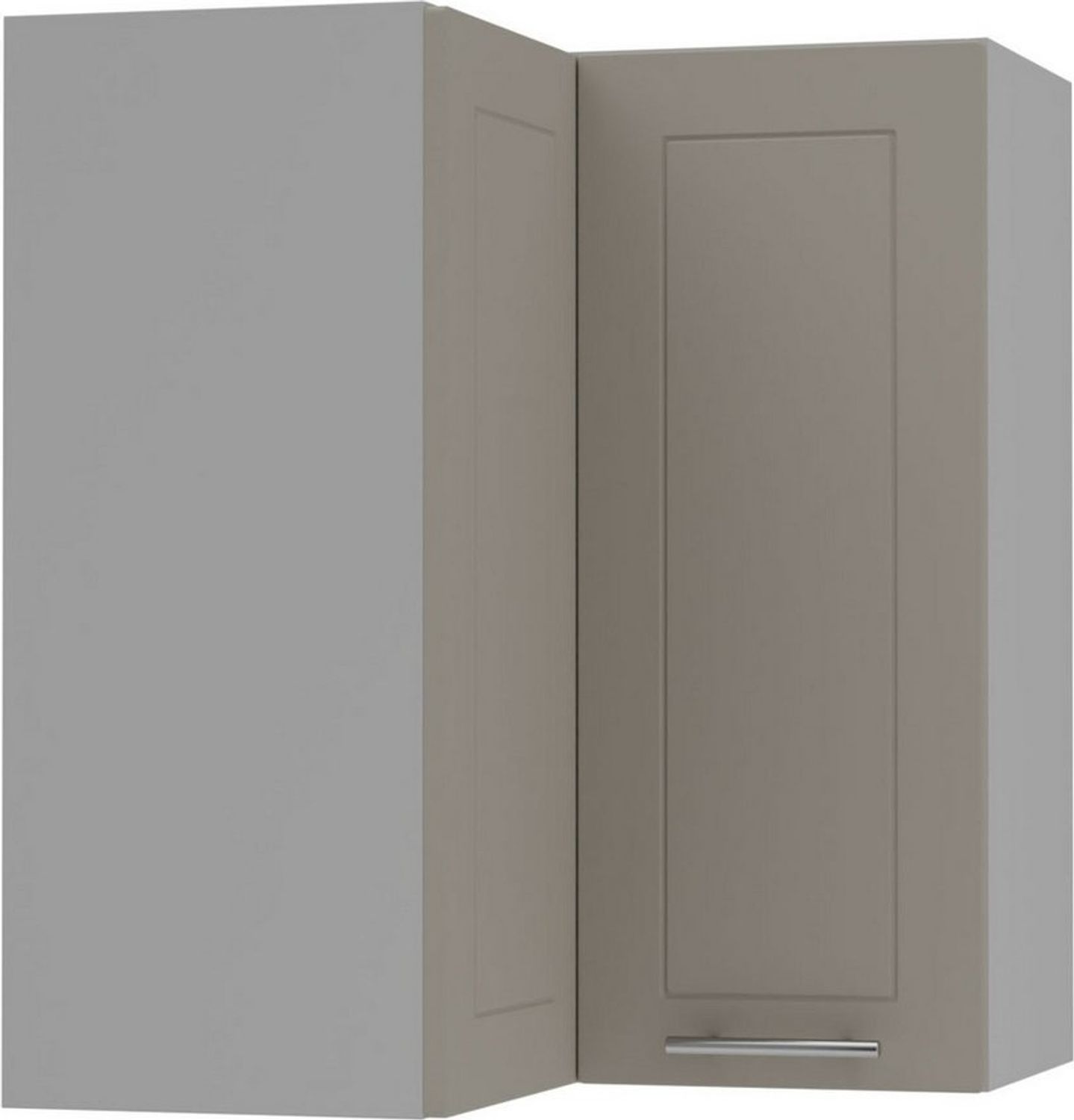 Eck-Hängeschrank KVANTUM 2-türig 60x60cm Korpus- & FrontFarbe: beige matt / grau (Q-W12/60) Bild 1