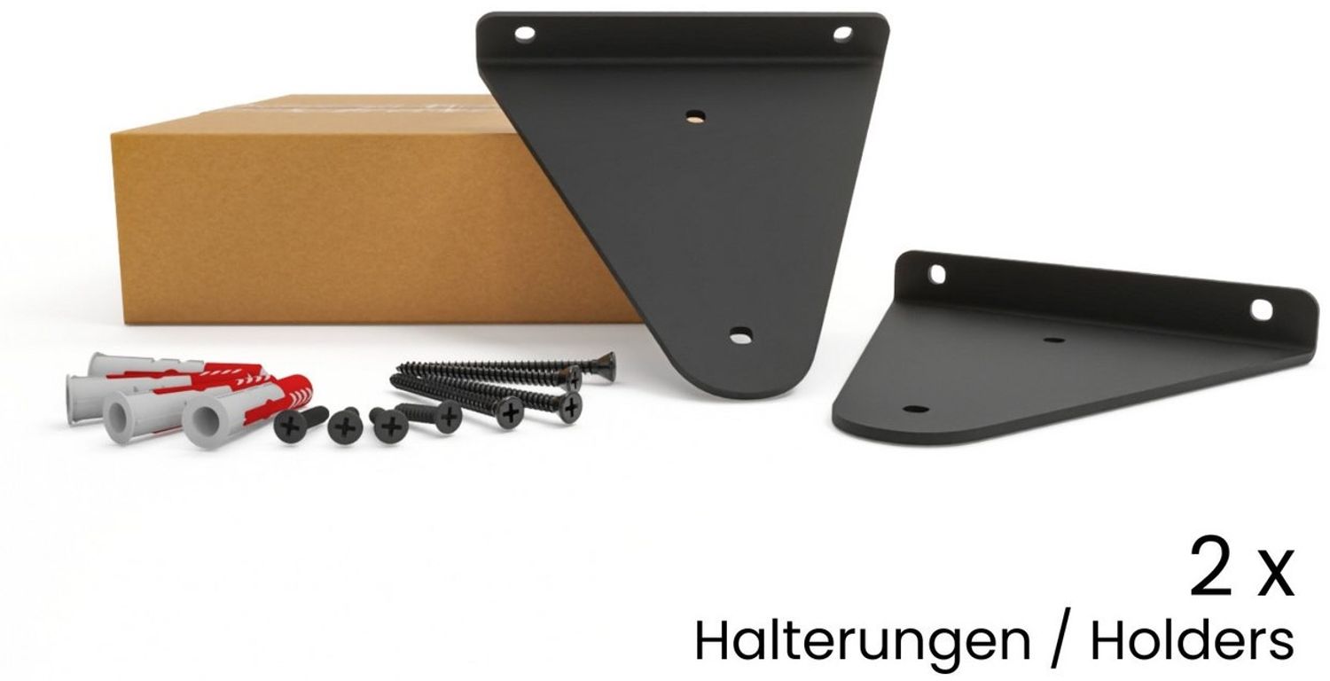 HEVVA Wandregalhalter Regalhalter 8/13/17 cm, STOLBERG, Regalträger, Regalwinkel, 1 Halter + 1 Schraubenset Bild 1