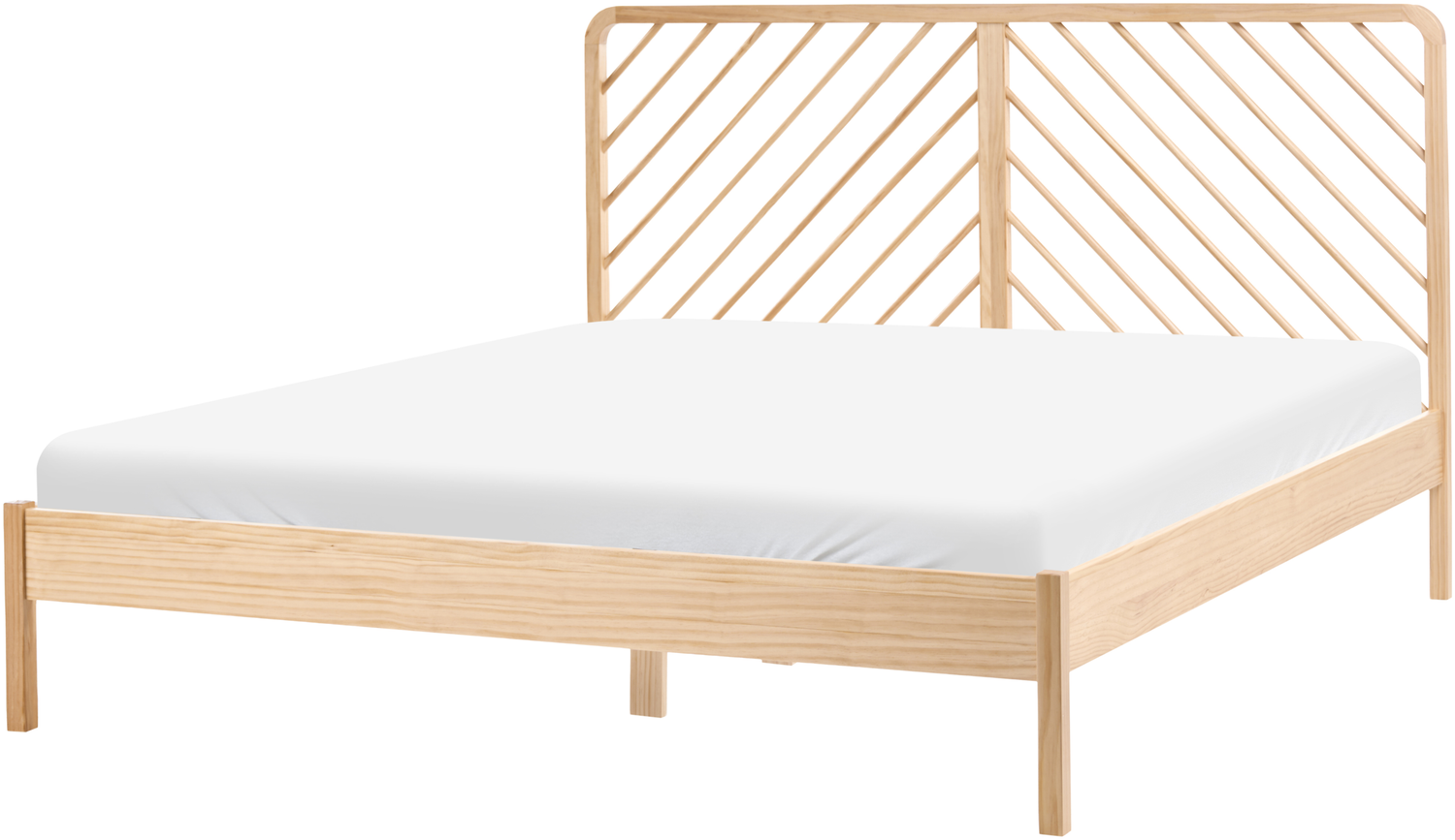 Bett mit Lattenrost Kiefernholz SEPHOS 180 x 200 cm Hellbraun Bild 1