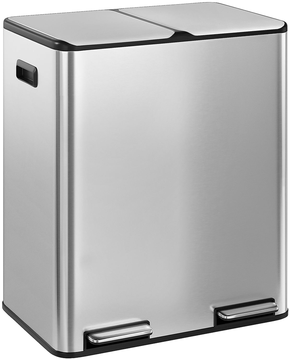 STEELSØN 'Elyron' Mülleimer, 2x30L, silber, Edelstahl, Mülltrennsystem mit 2 Fächern, inkl. Softclose-Deckel und Geruchsfilter Bild 1