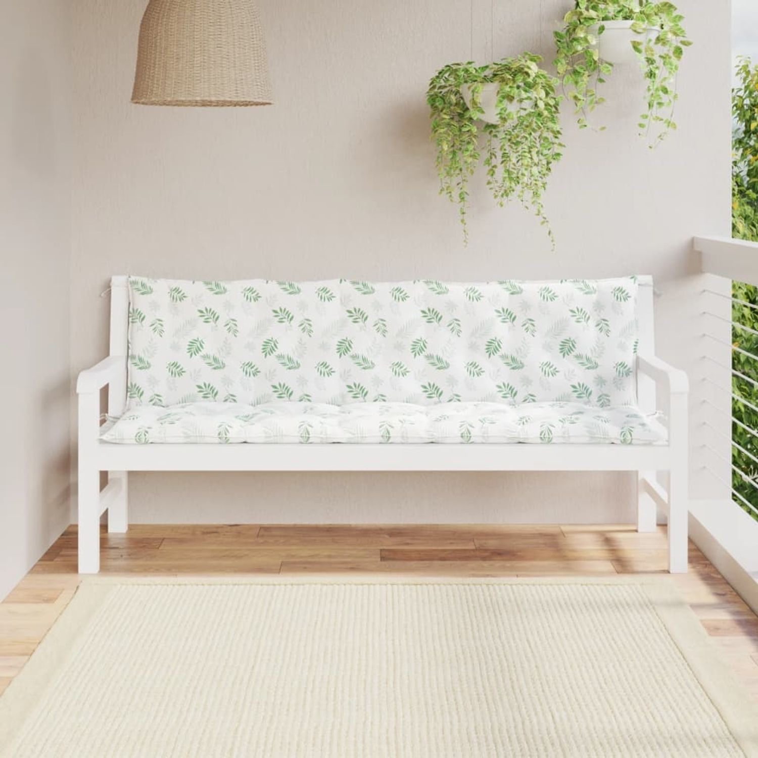 vidaXL Gartenbank-Auflagen 2 Stk. Bluttmuster Oxford-Gewebe 361731 Bild 1