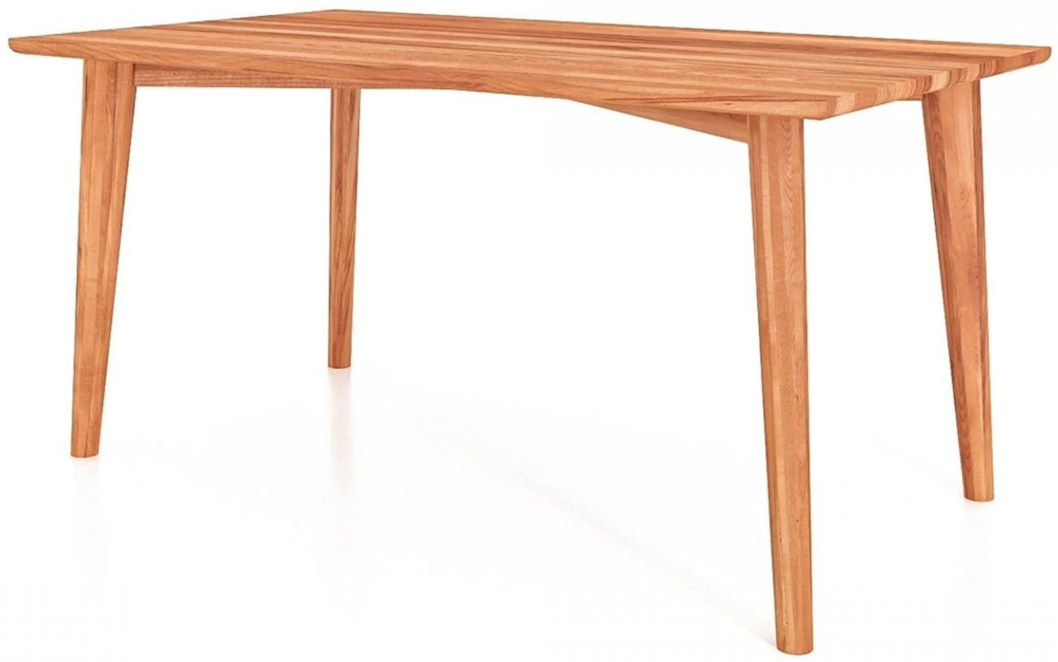 Esstisch Gerg aus Kernbuche massiv 80x100x77 cm mit Holzbeinen Bild 1