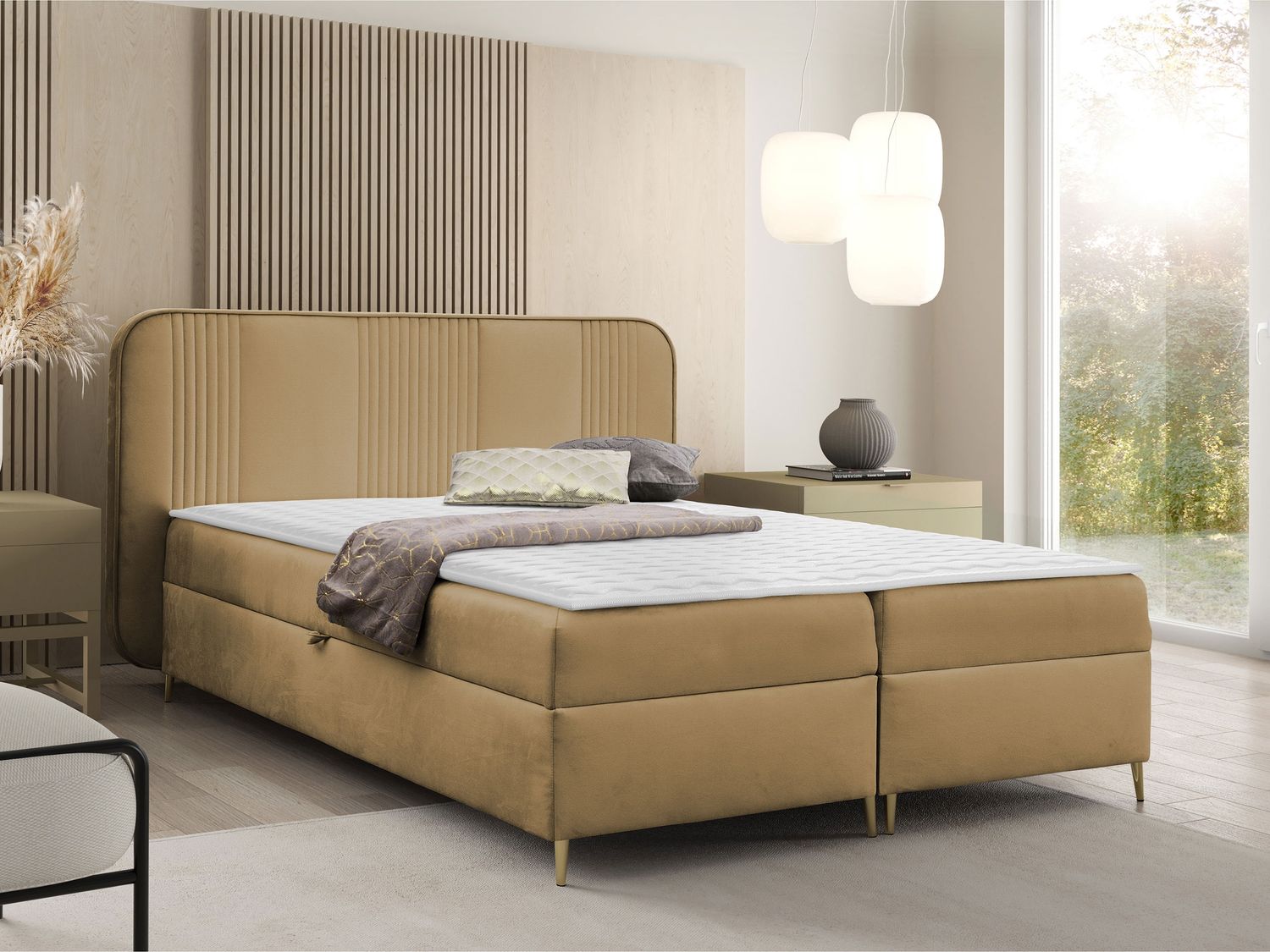 Boxspringbett Farik (Farbe: Magic Velvet 2206, Größe: 160 x 200) Bild 1