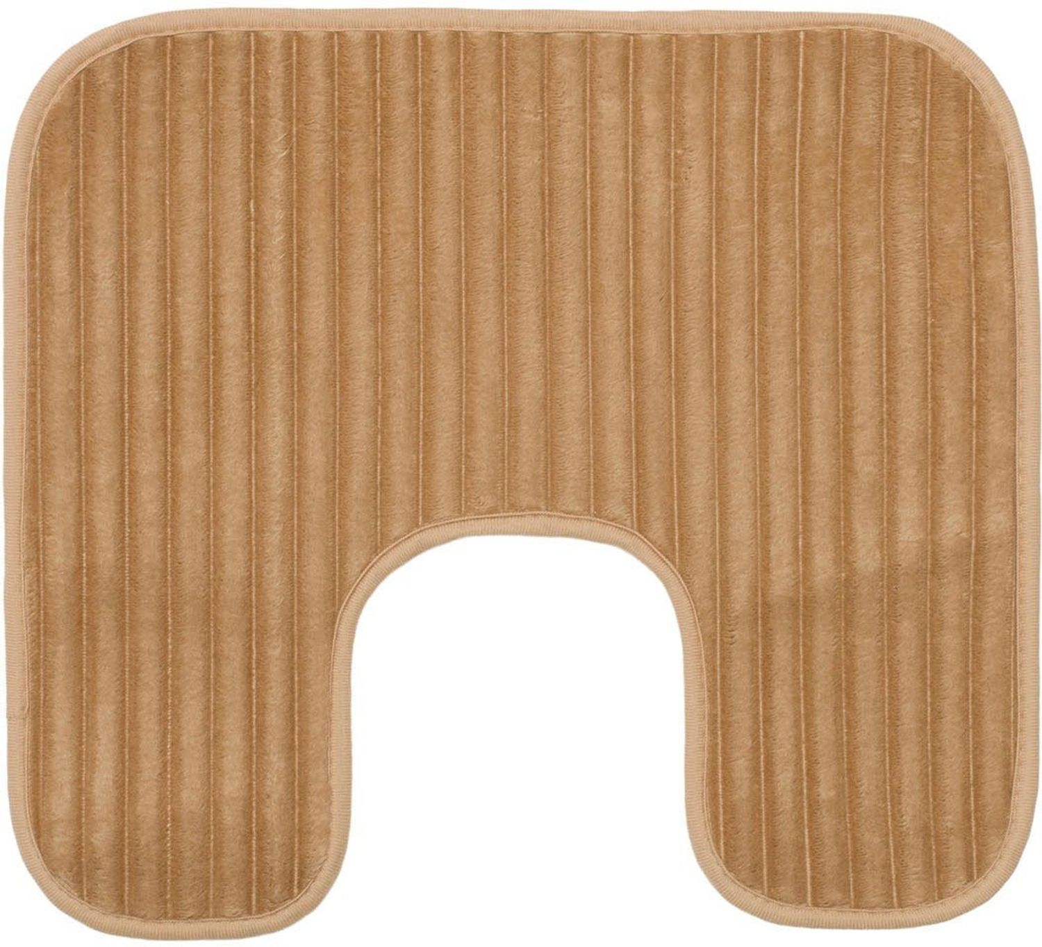 Gözze Badematte Berlin, Höhe 7 mm, rutschhemmend beschichtet, fußbodenheizungsgeeignet, Polyester, rechteckig, Badteppich, Uni Farben, Cord Optik, waschbar Bild 1